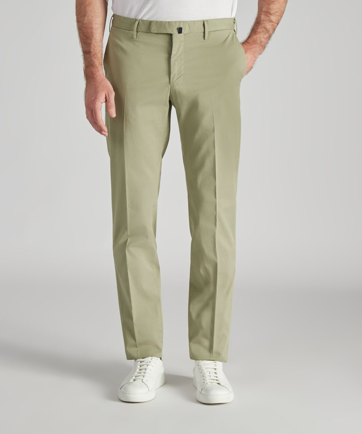 Slim-fit certified Royal Batavia cotton trousers