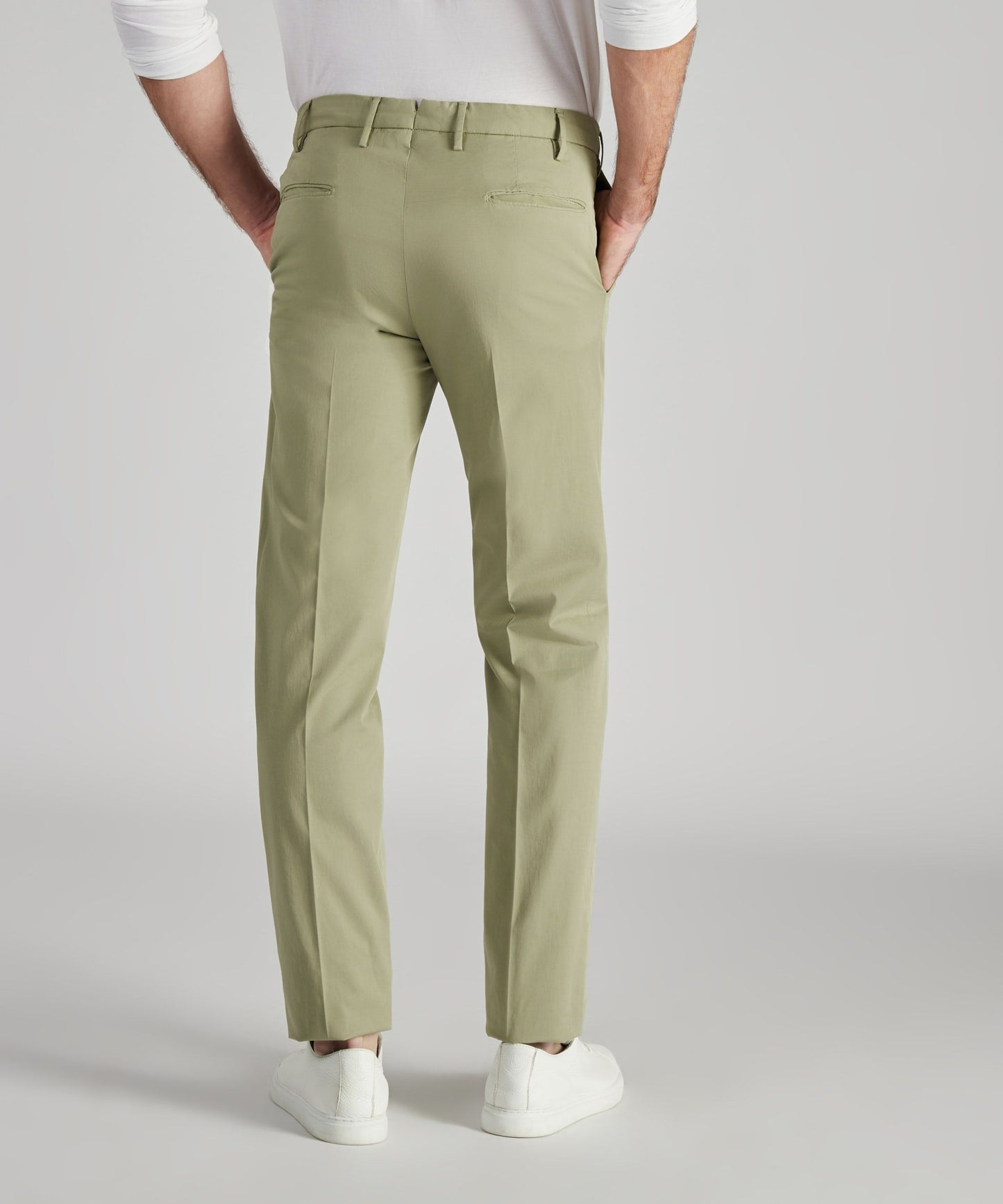 Slim-fit certified Royal Batavia cotton trousers