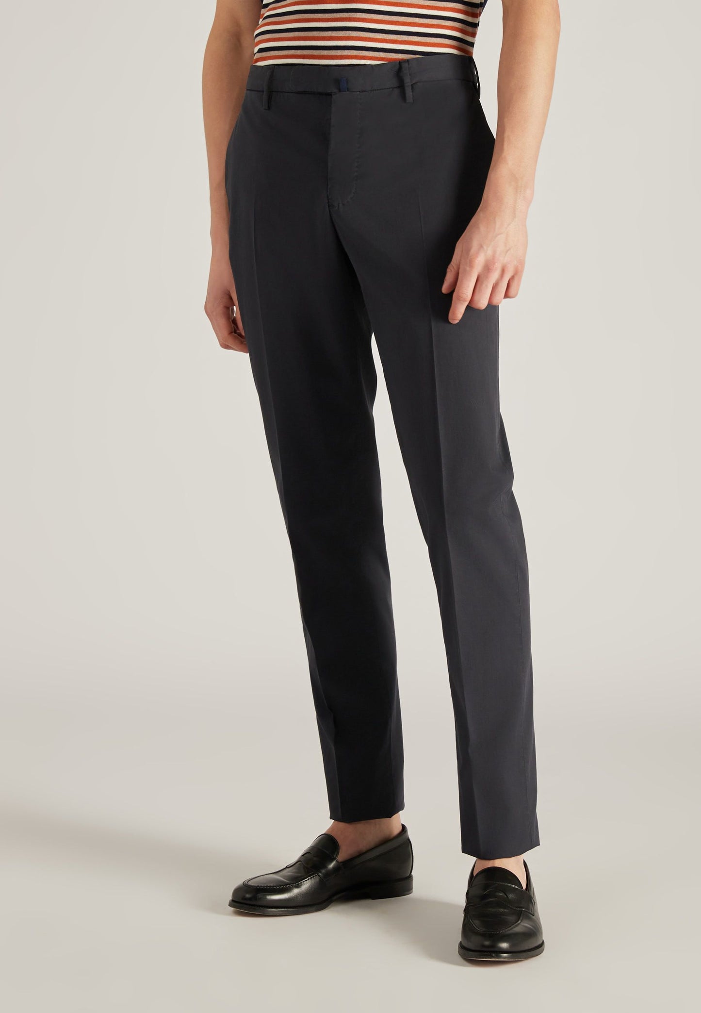 Slim-fit certified Royal Batavia cotton trousers