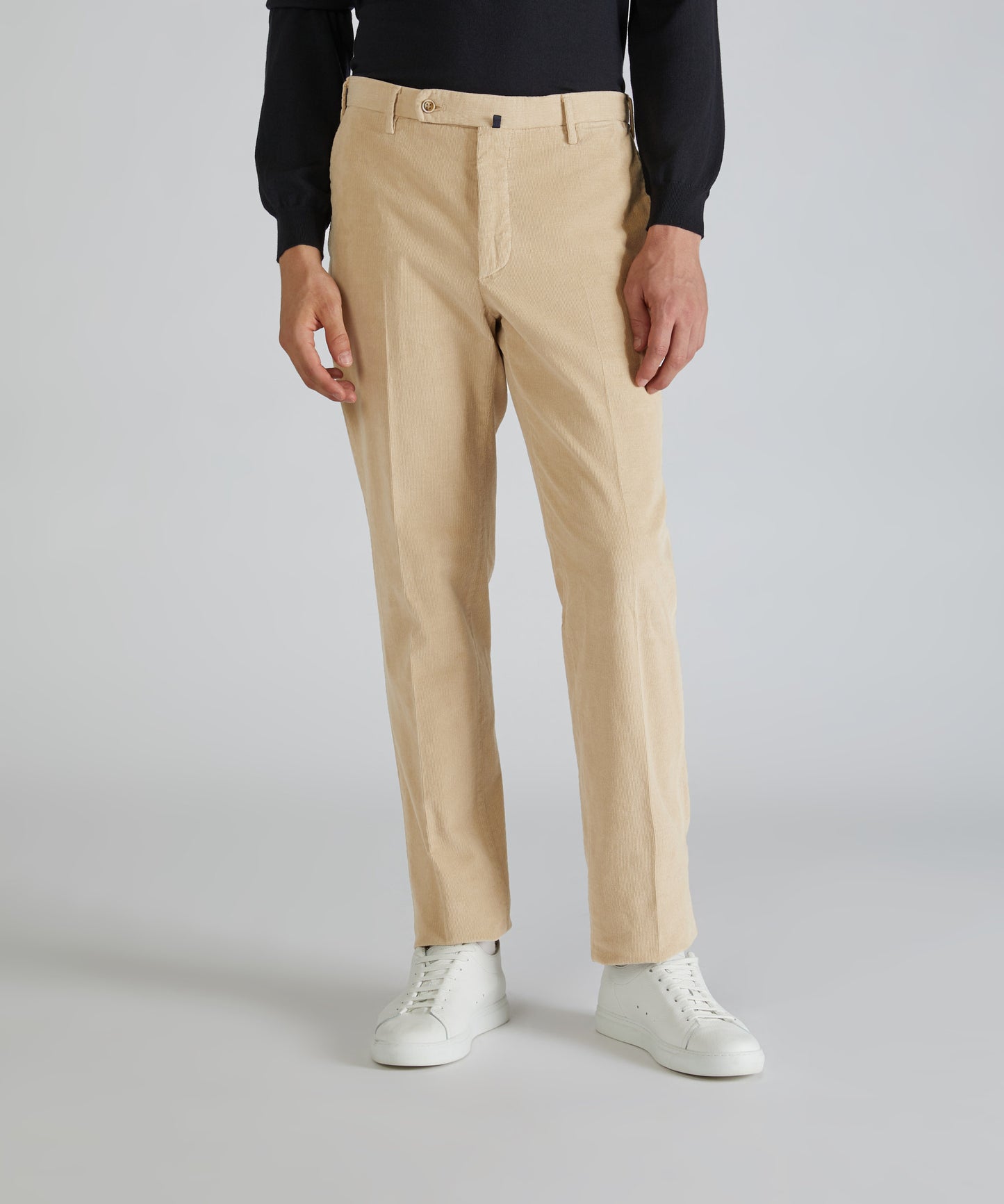 Regular-fit velvet trousers