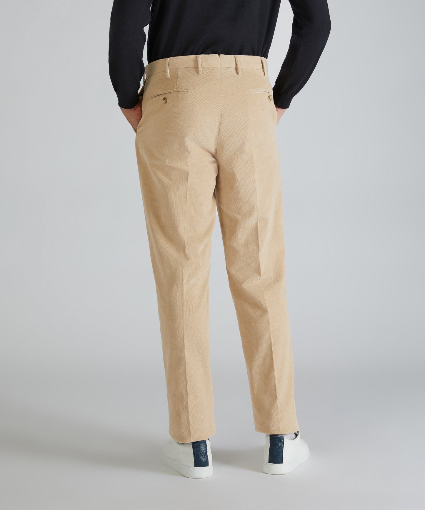 Regular-fit velvet trousers