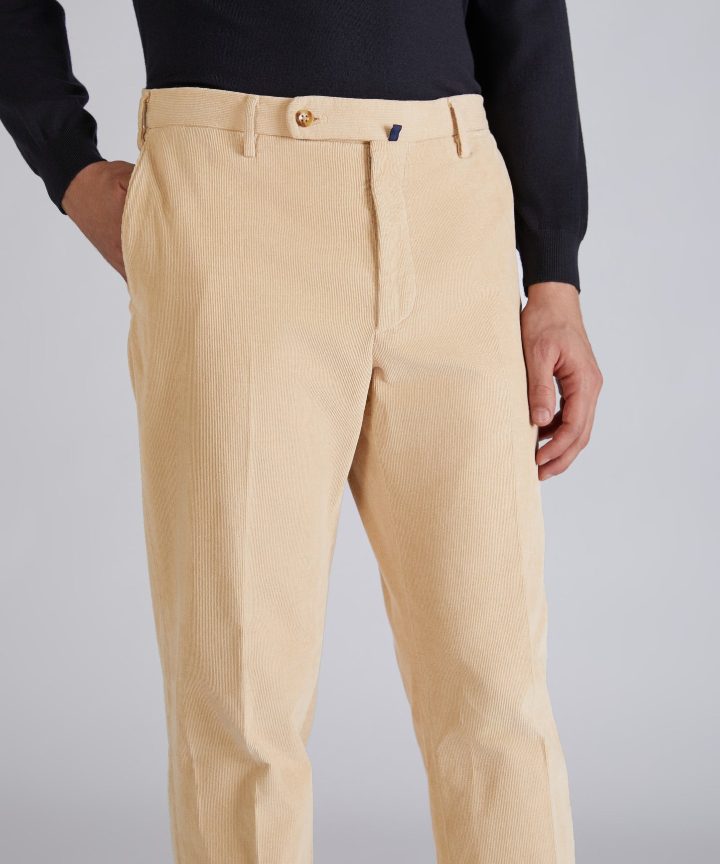 Pantalone regular fit in velluto