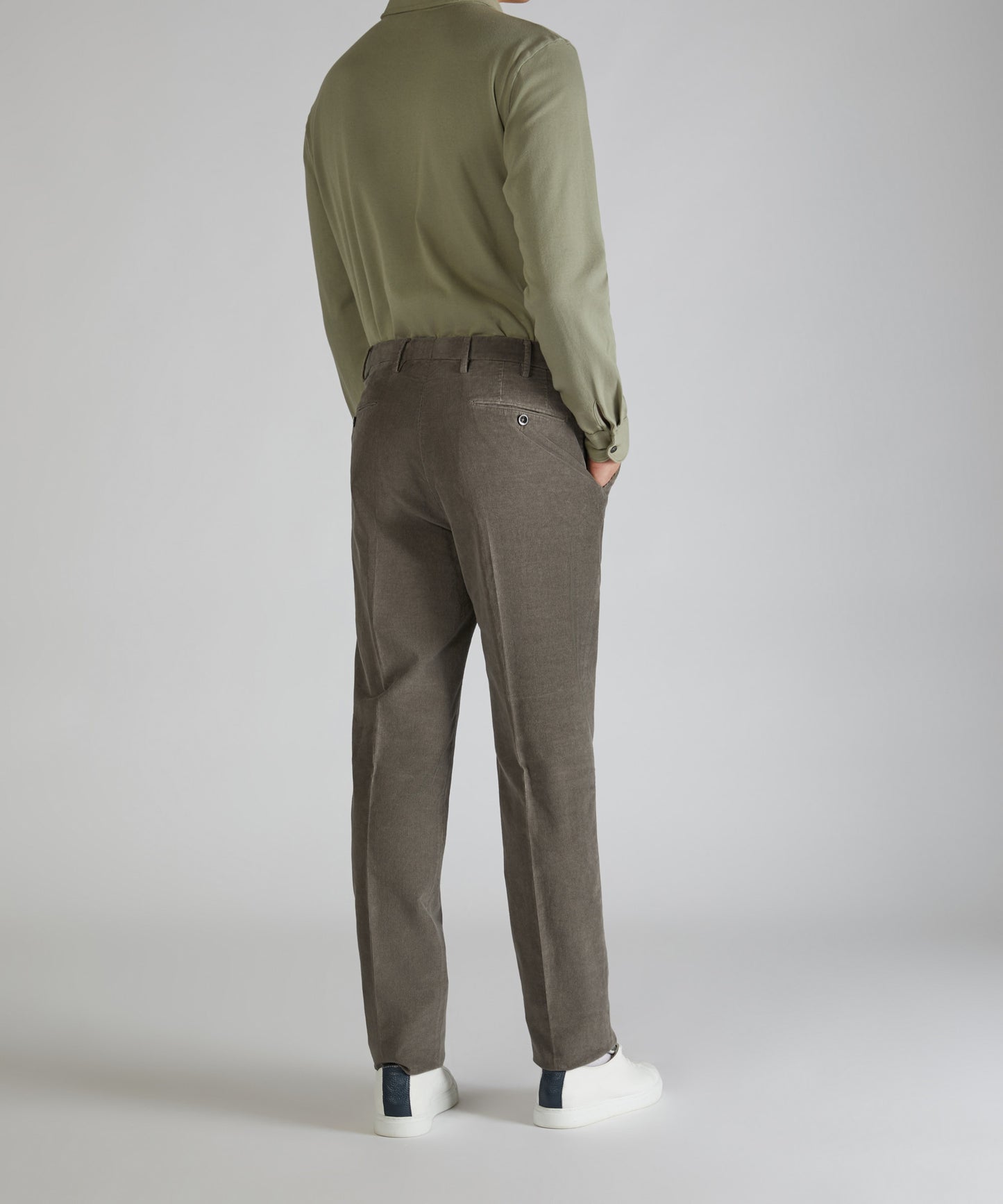 Pantalone regular fit in velluto