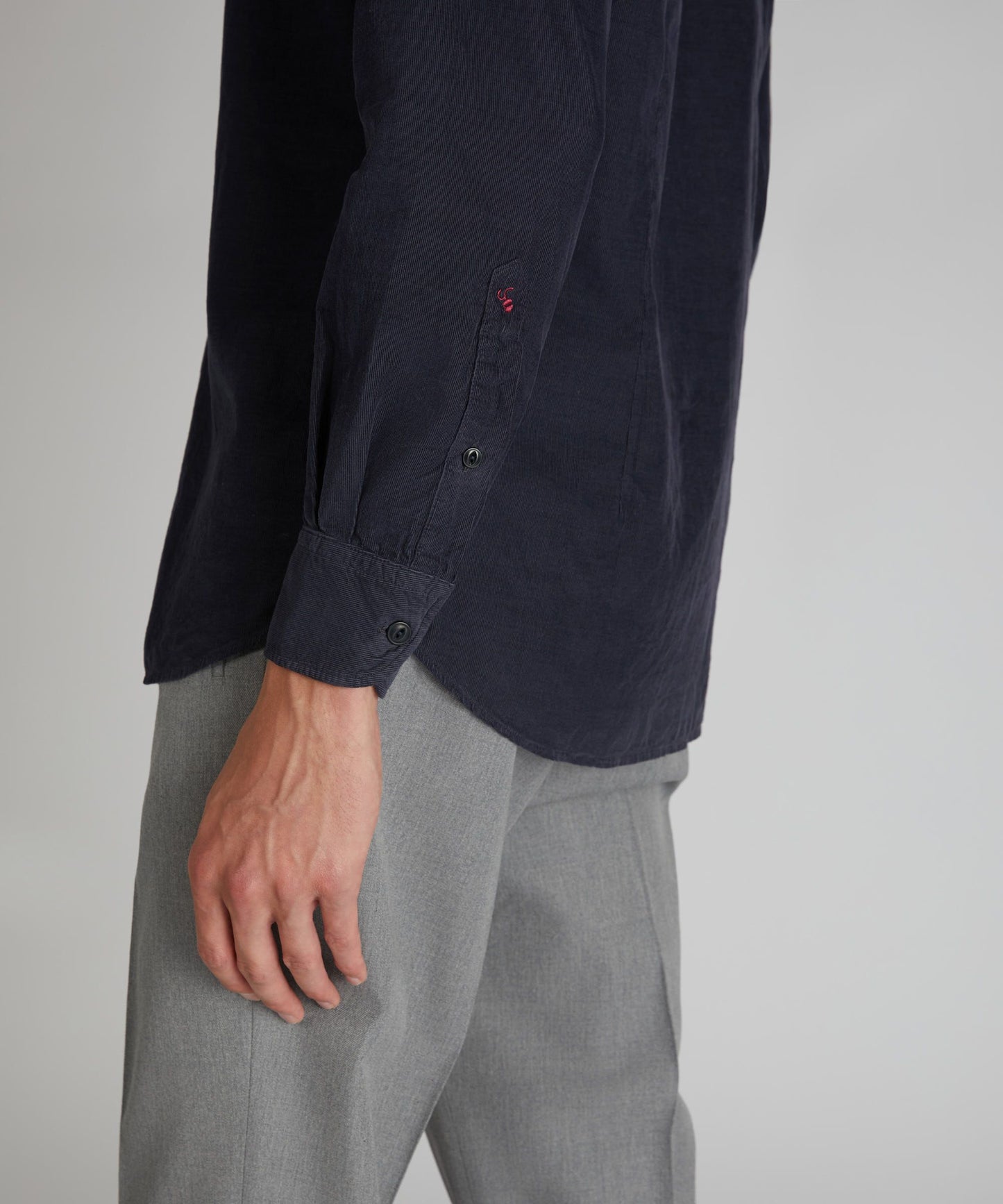 Glanshirt - Velvet slim fit shirt - dark blue