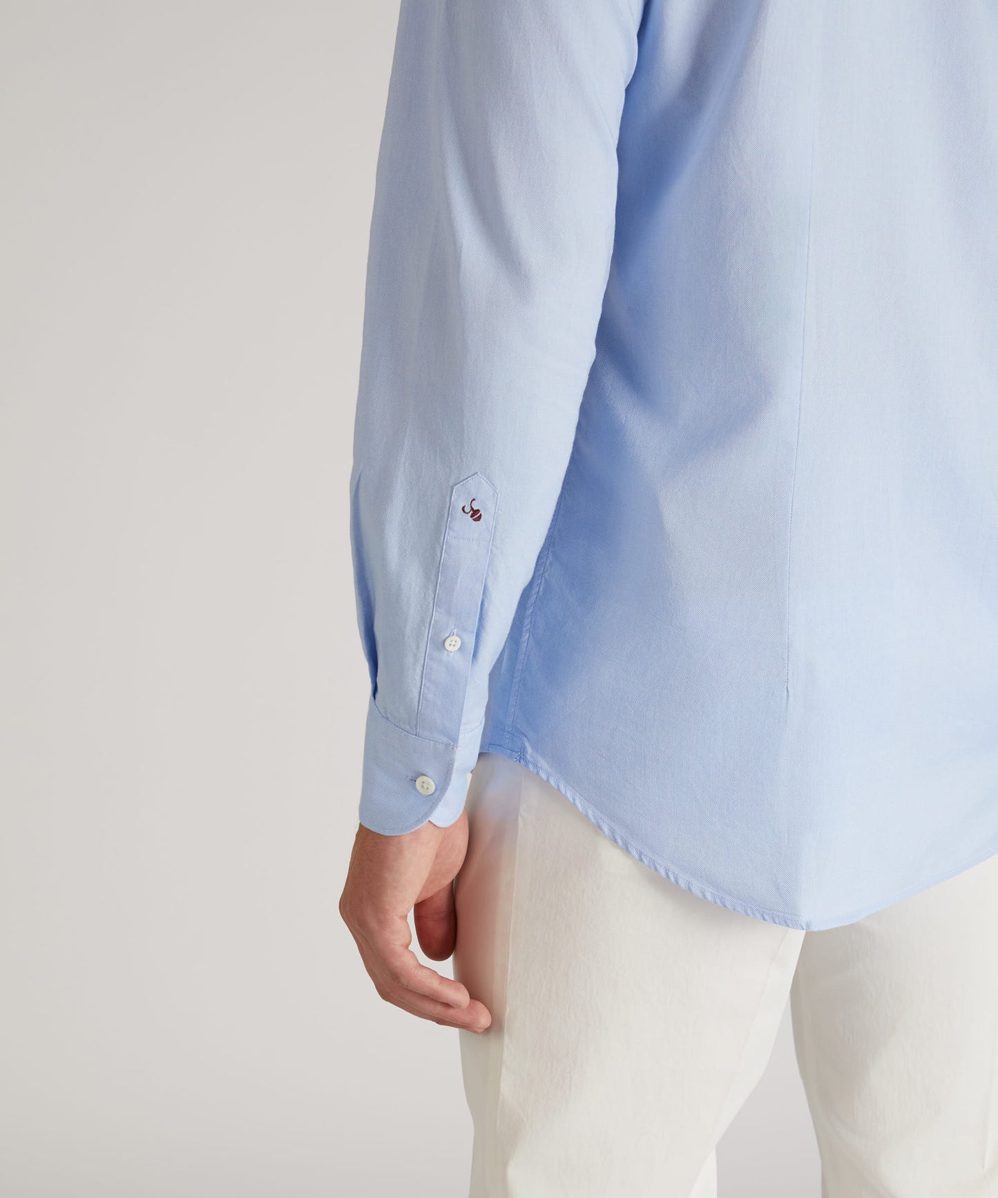 Chemise slim fit en coton Oxford