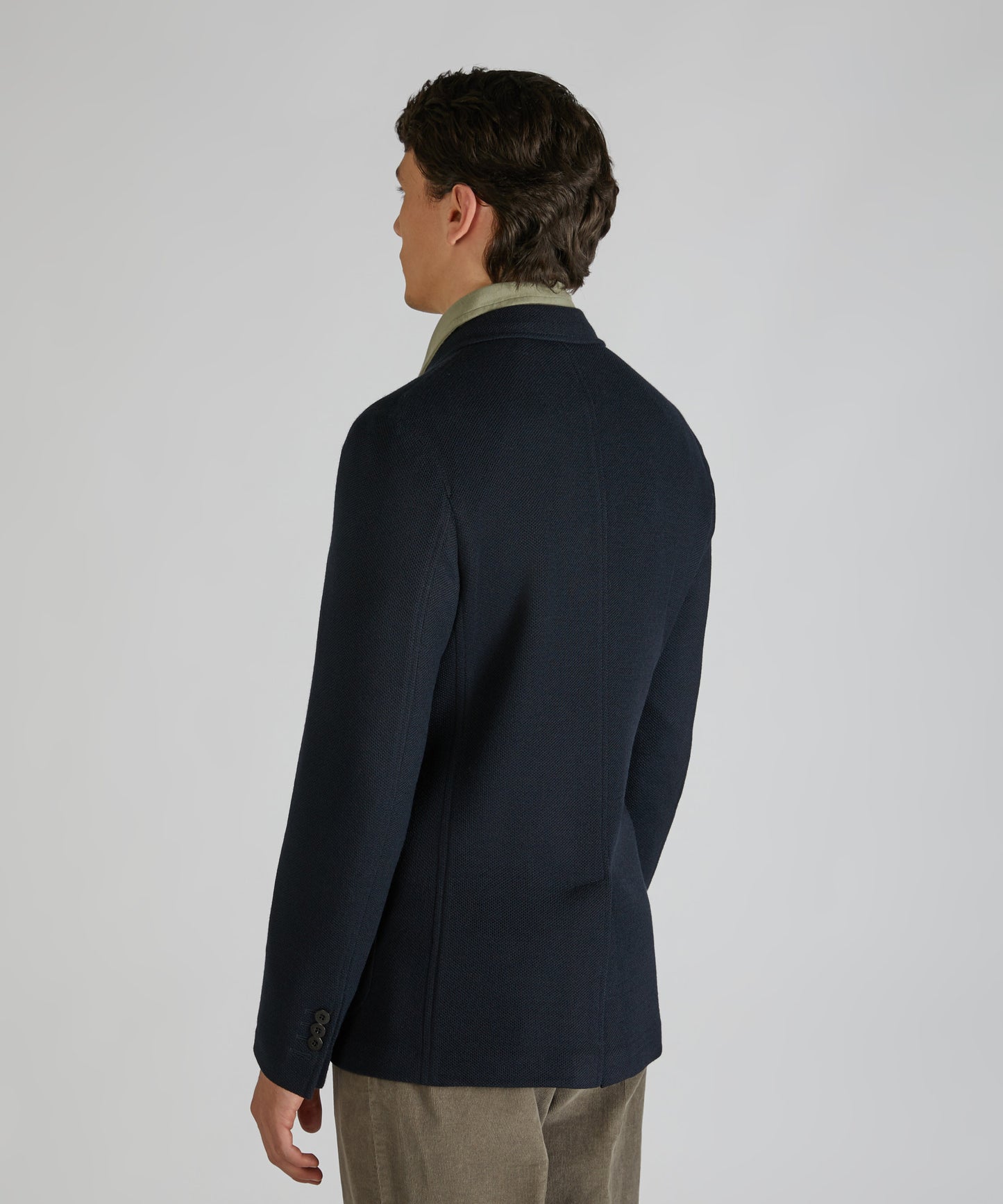 Jersey hopsack slim fit jacket