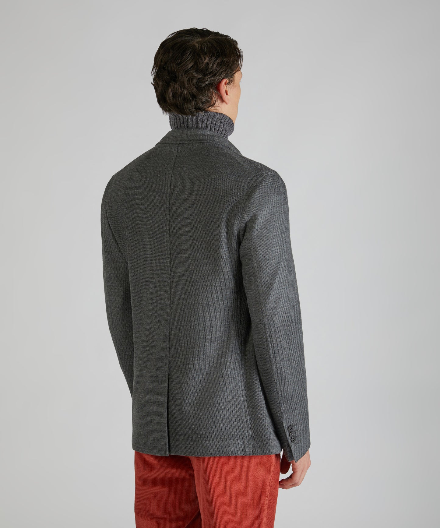 Jersey hopsack slim fit jacket