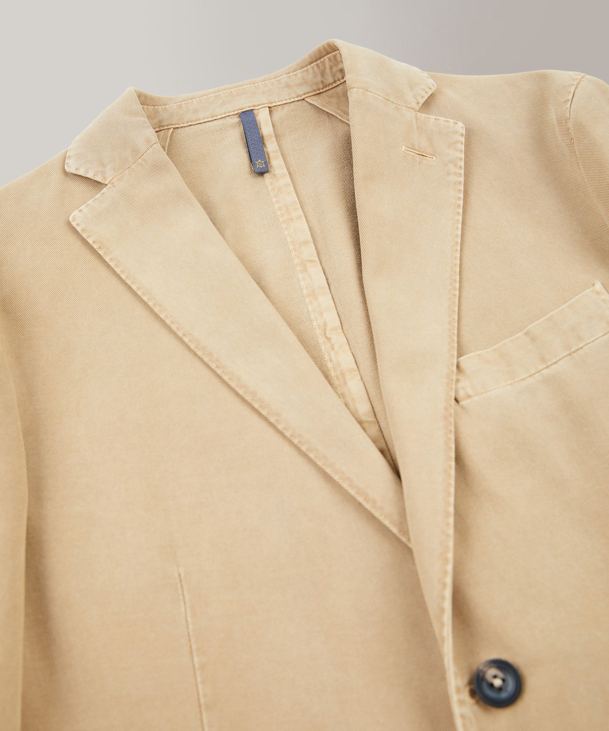 Montedoro - Cotton and cashmere drill slim fit jacket - walnut