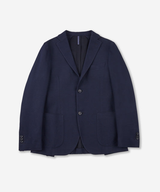 Slim-fit cotton "leno weave" jacket