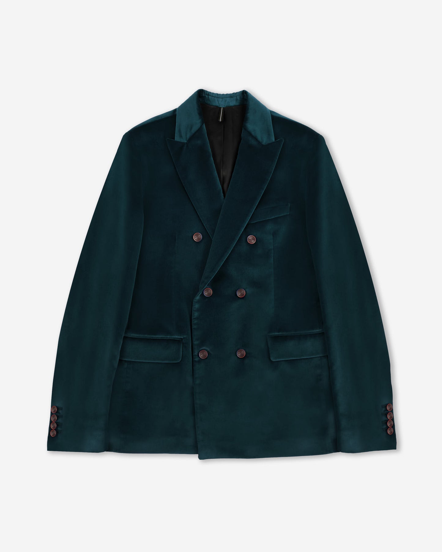 Veste à double boutonnage coupe ajustée en velours