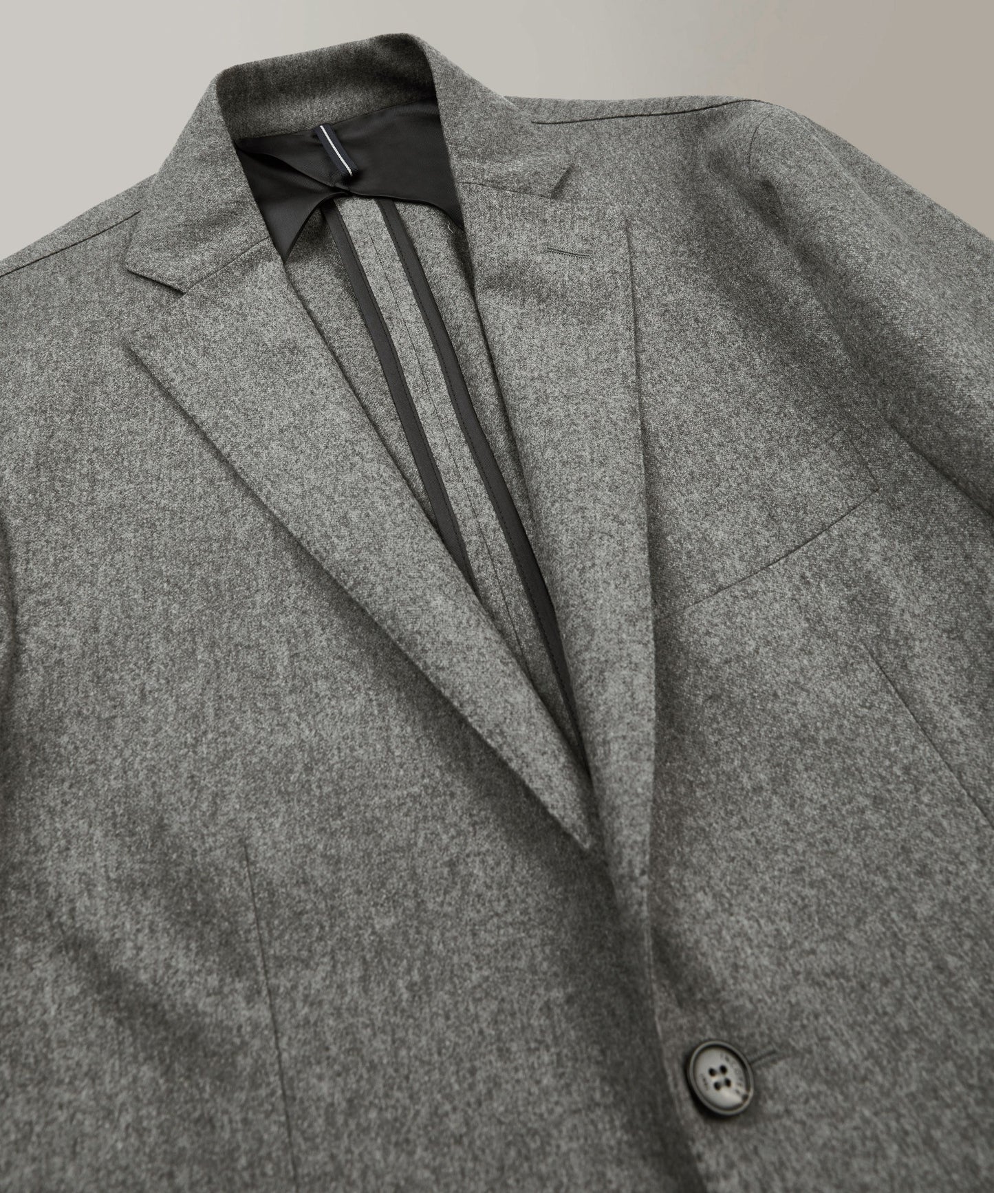 Slim fit wool and cashmere flannel jacket