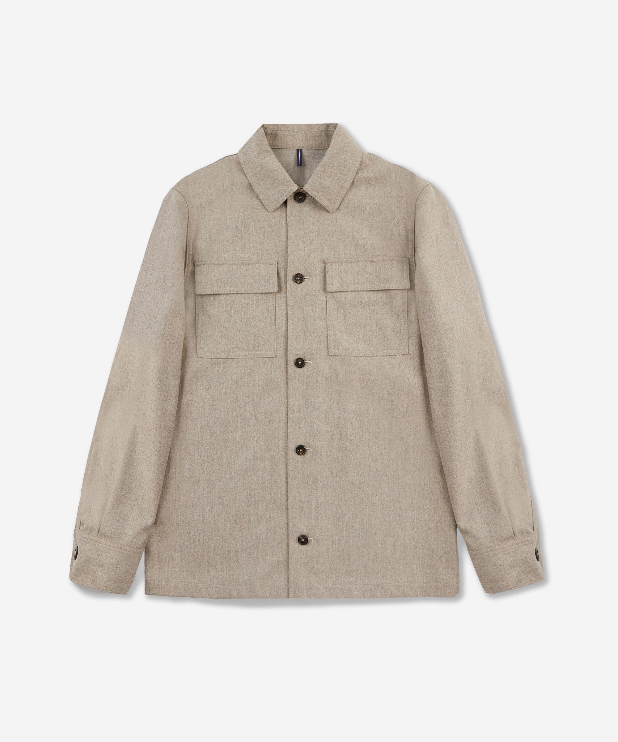 Slowear Overshirt in flanella di lana e cashmere