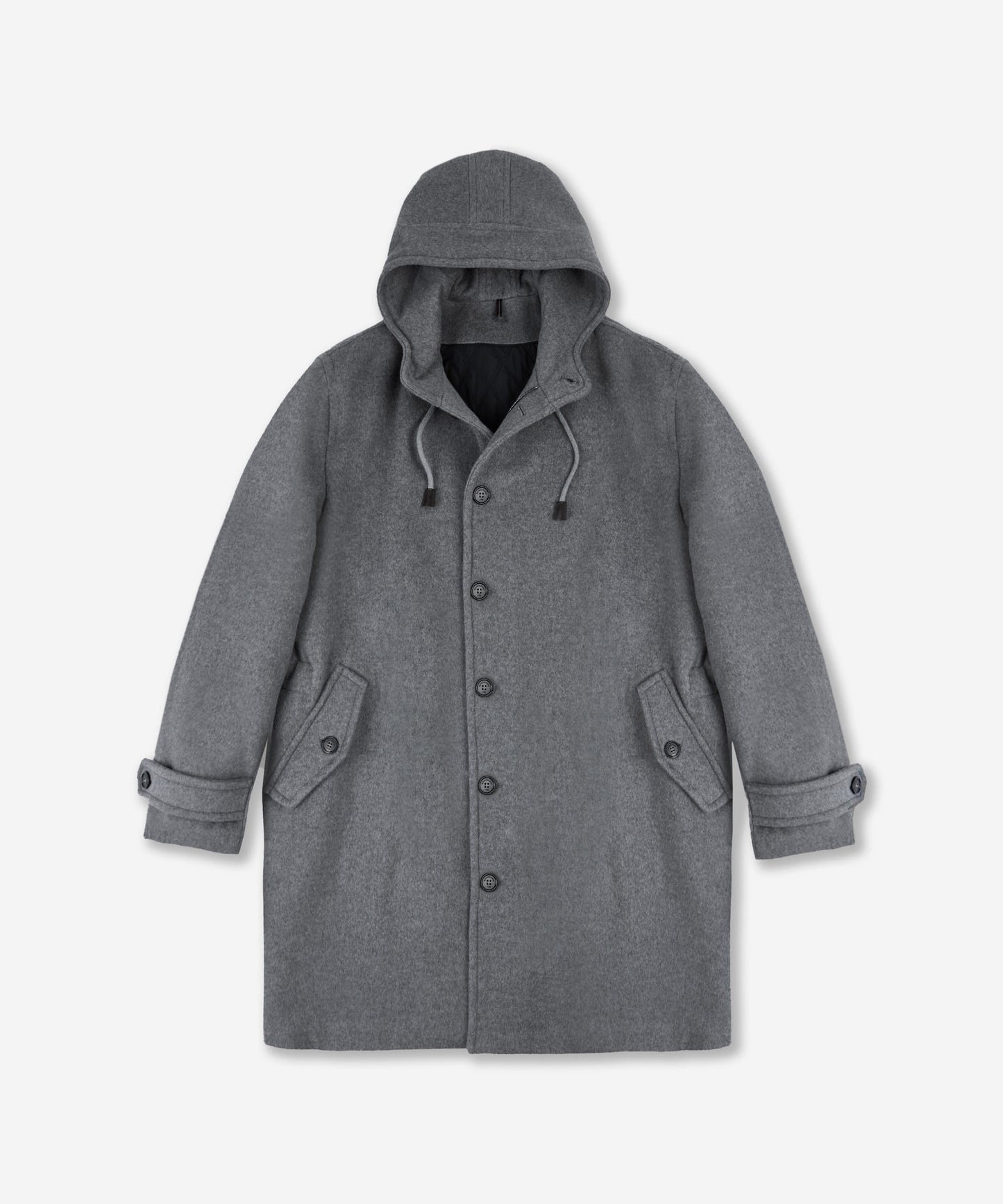 Wool felt melange parka jacket