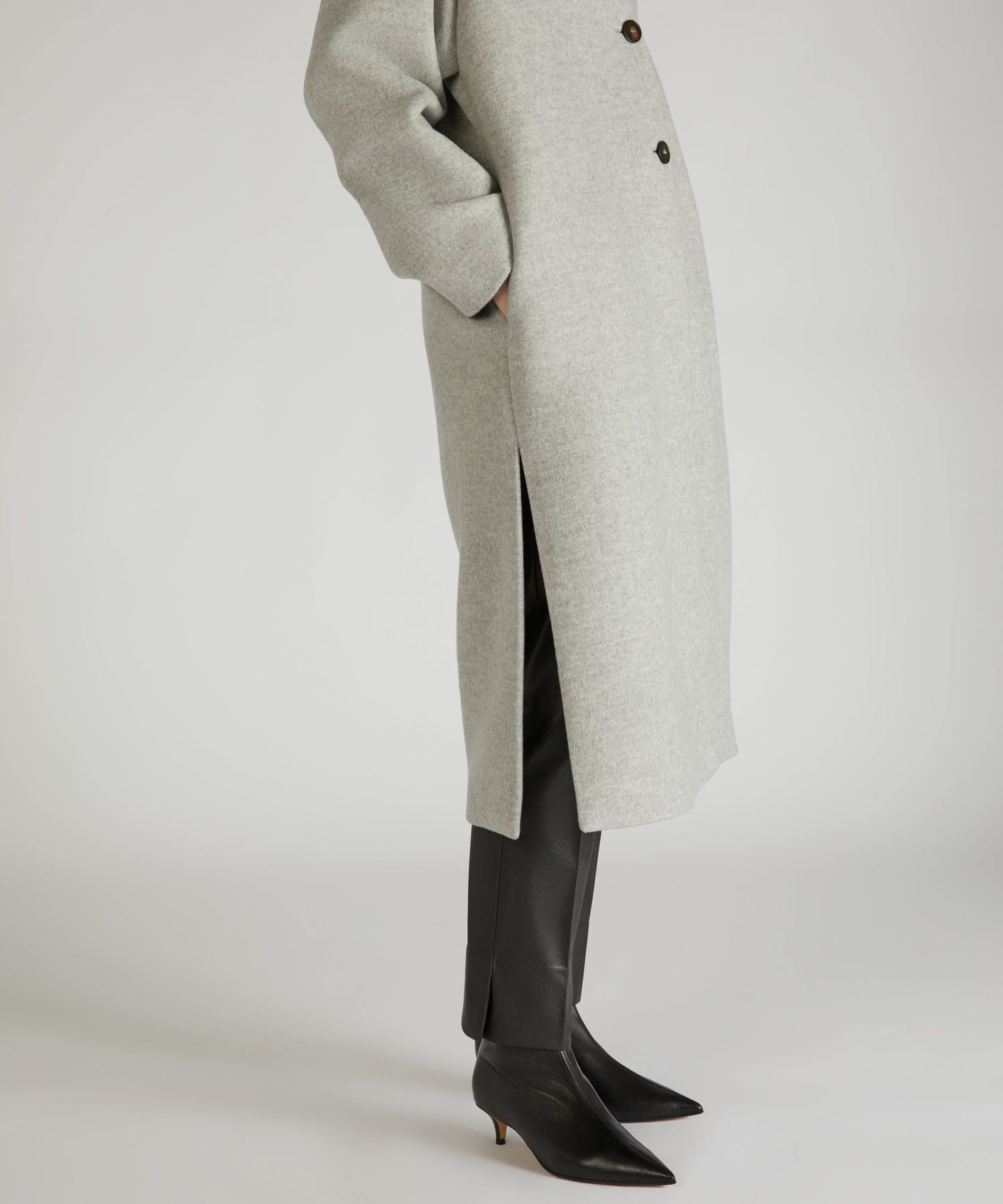 Wide-fit Wool Coat