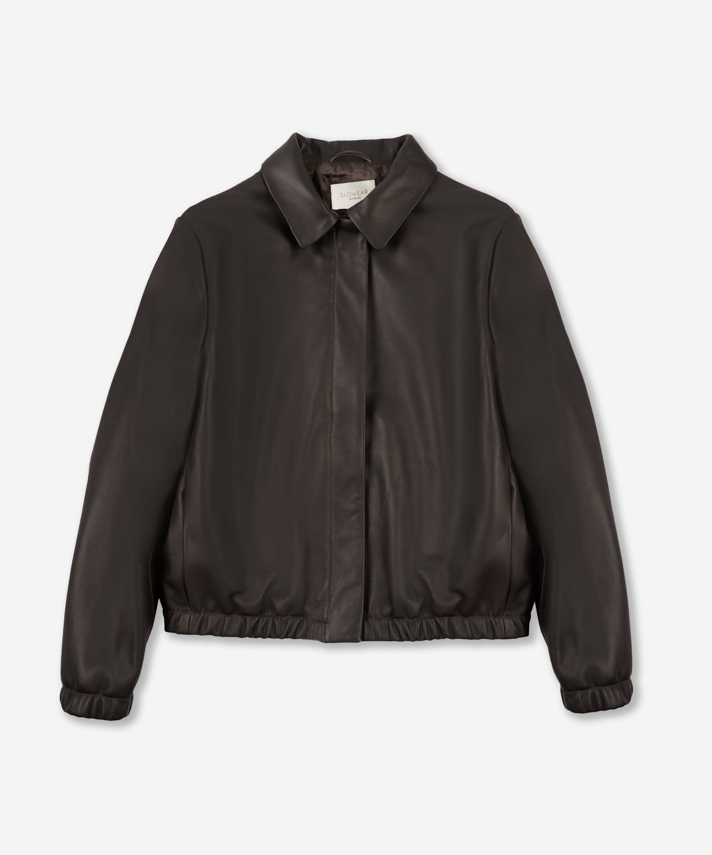 Nappa leather regular-fit bomber jacket