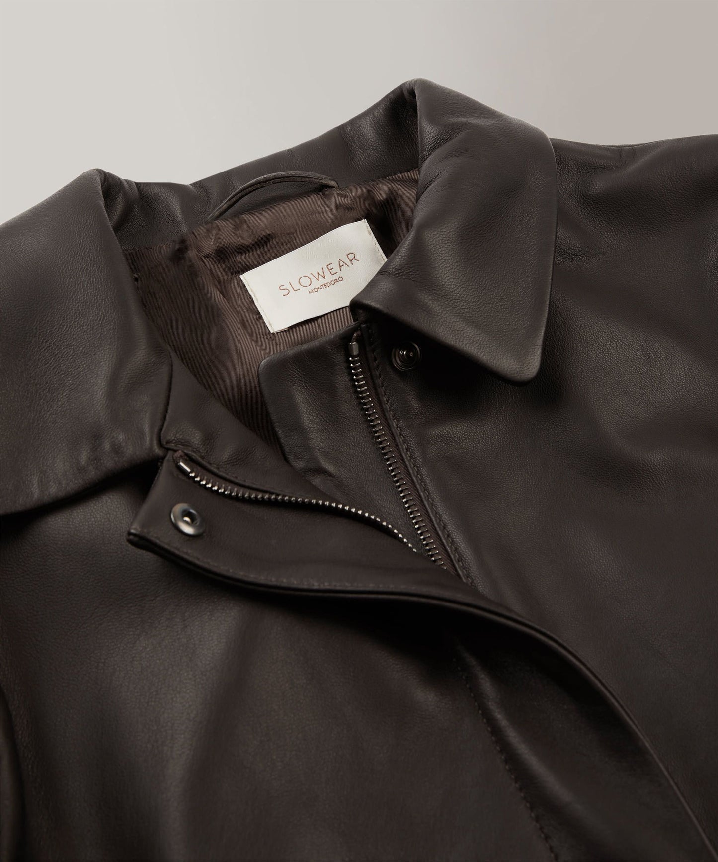 Nappa leather regular-fit bomber jacket