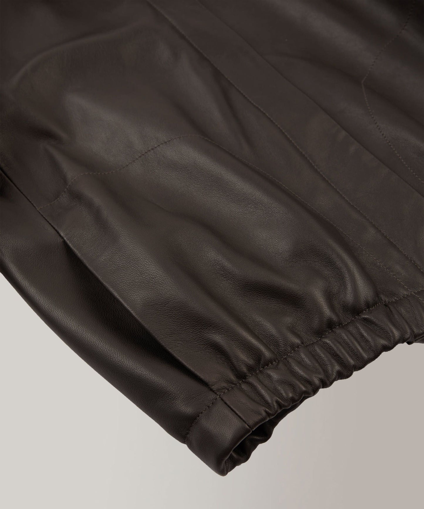 Nappa leather regular-fit bomber jacket