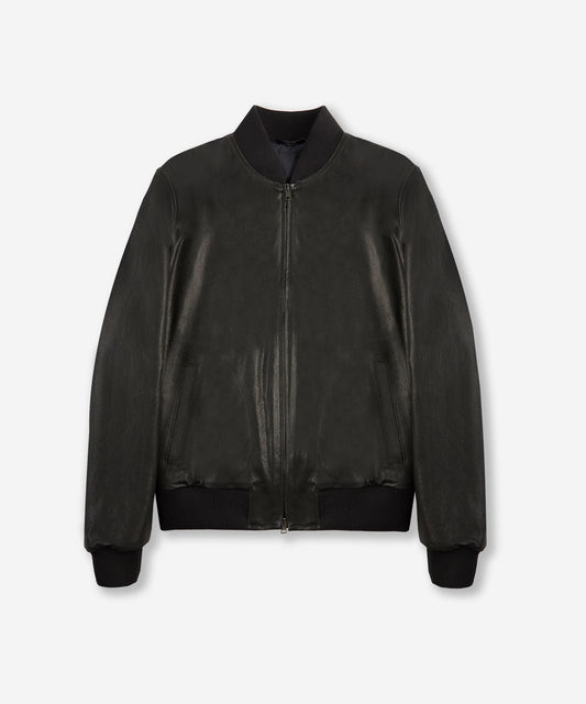 Nappa leather regular fit bomber jacket