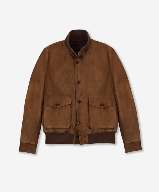 Suede Bomber Jacket