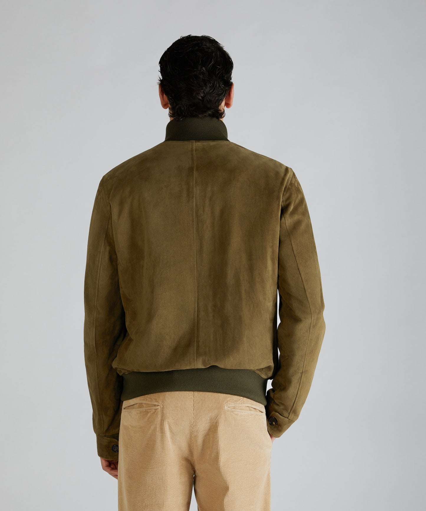 Bomber in pelle scamosciata