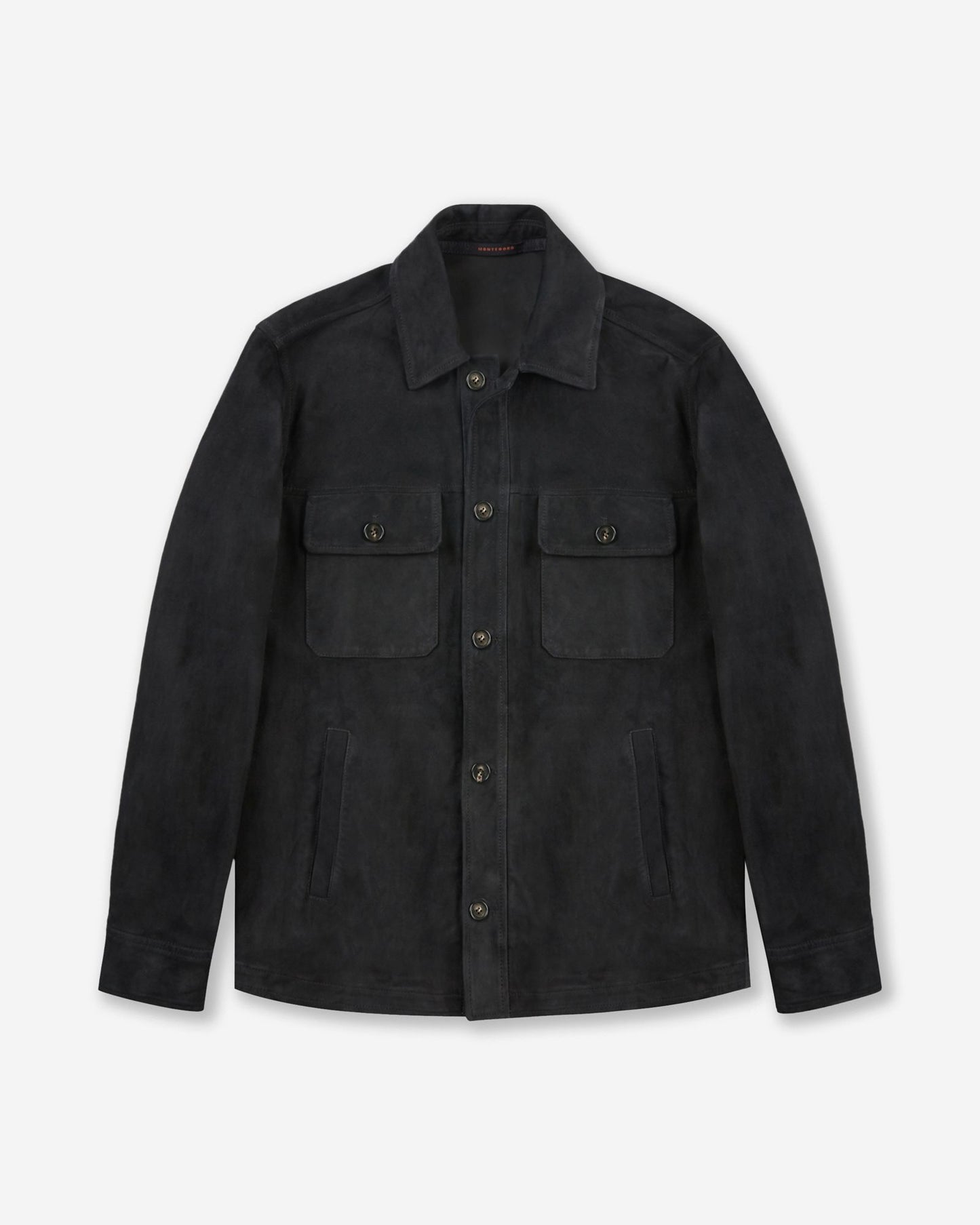 Montedoro - Suede leather overshirt - dark blue