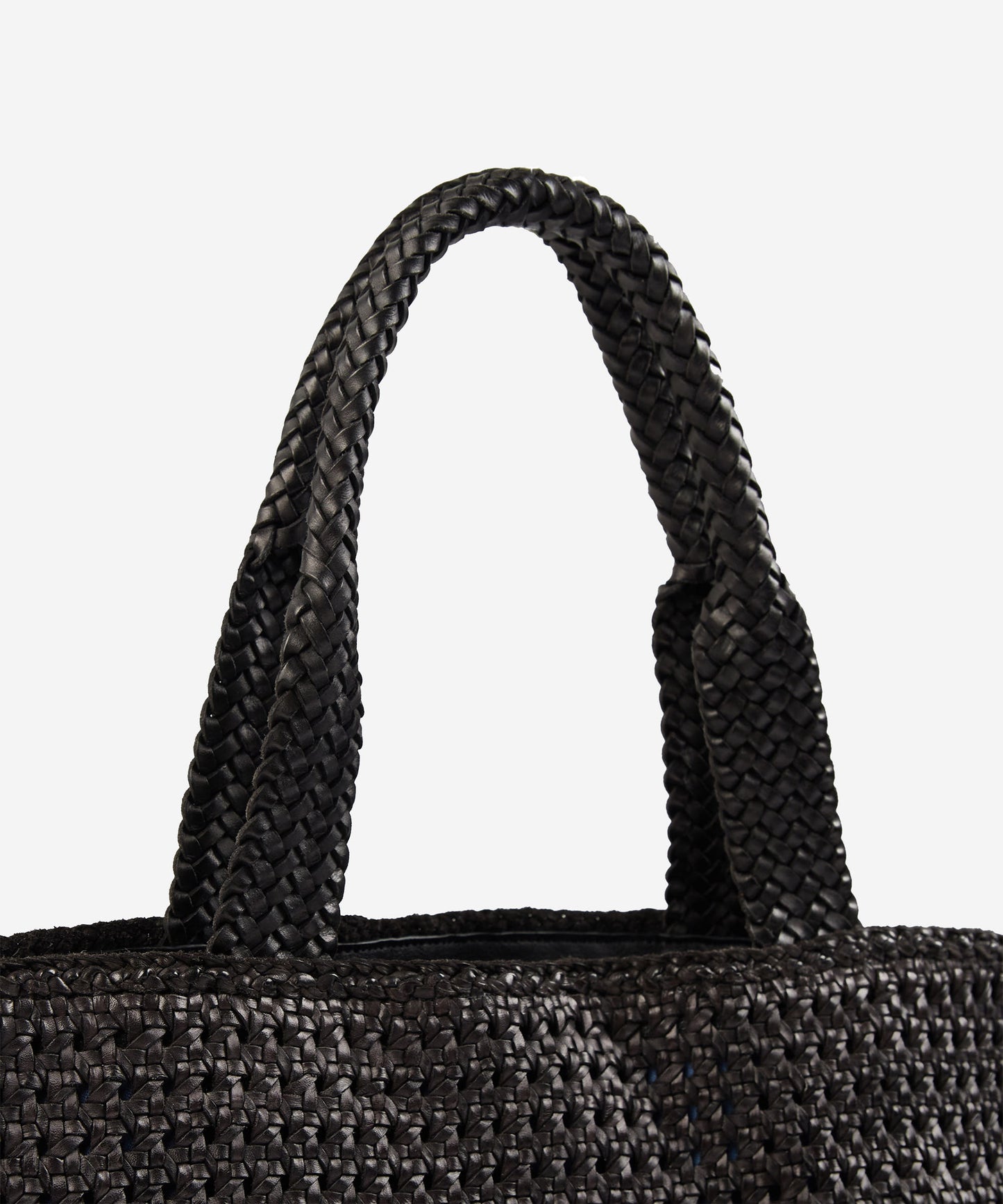 Braided leather bag