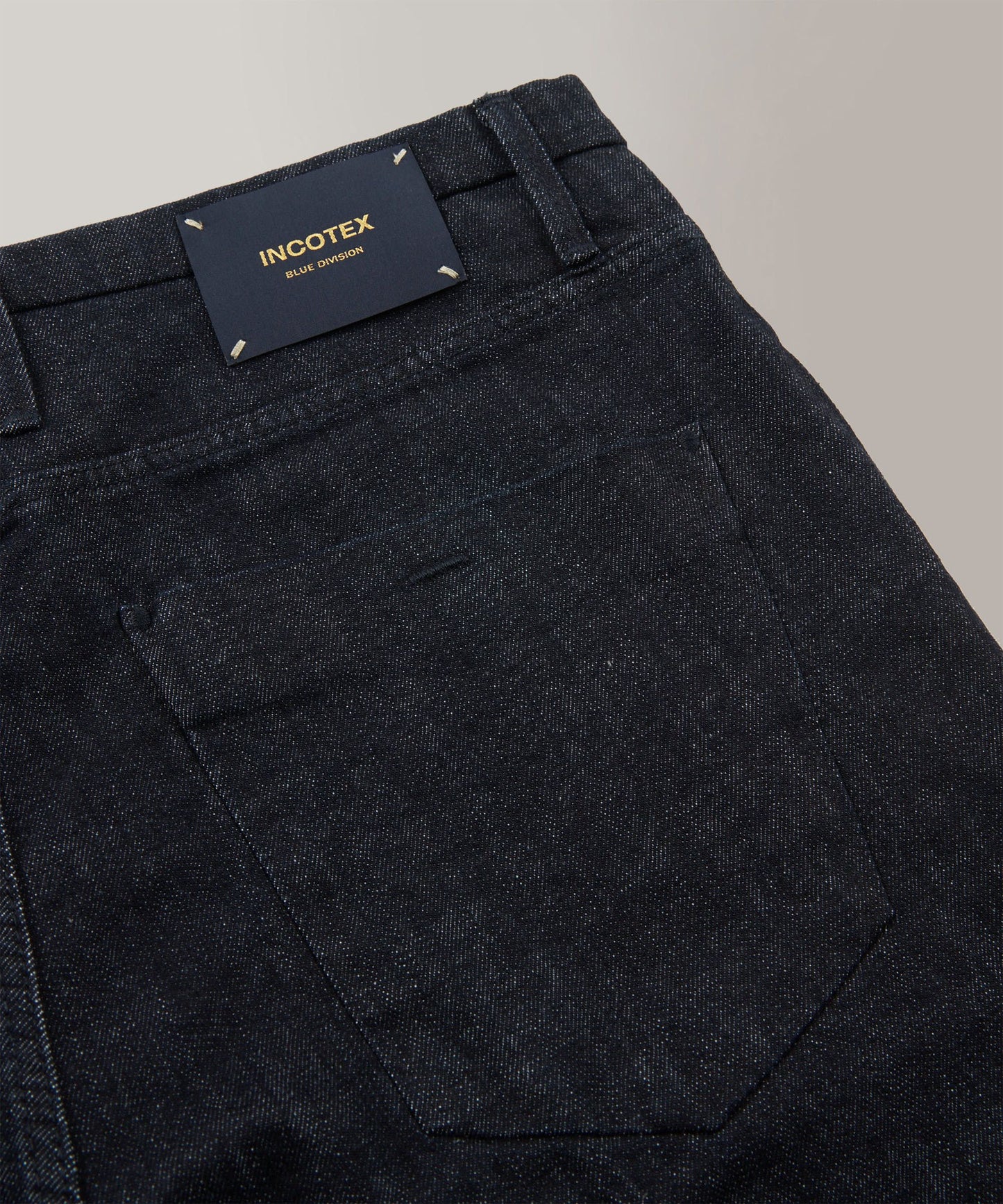 Slim fit tailored trousers in stretch denim