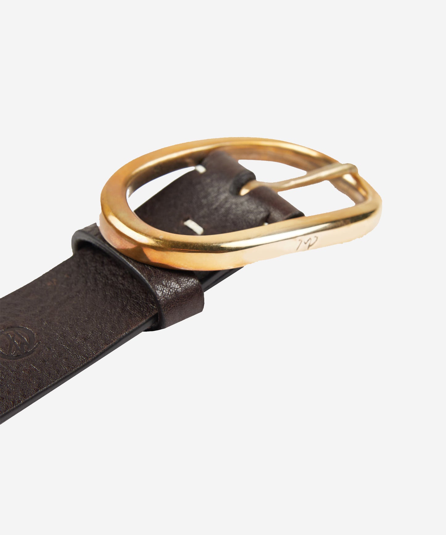 Hammered leather belt