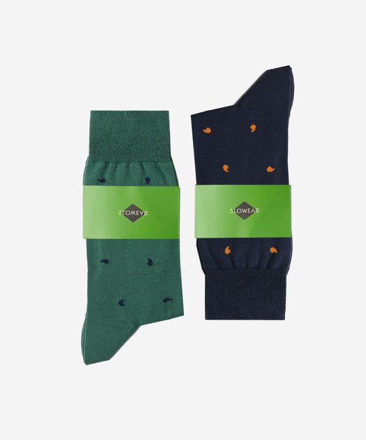 Paar lange Socken aus Baumwolle