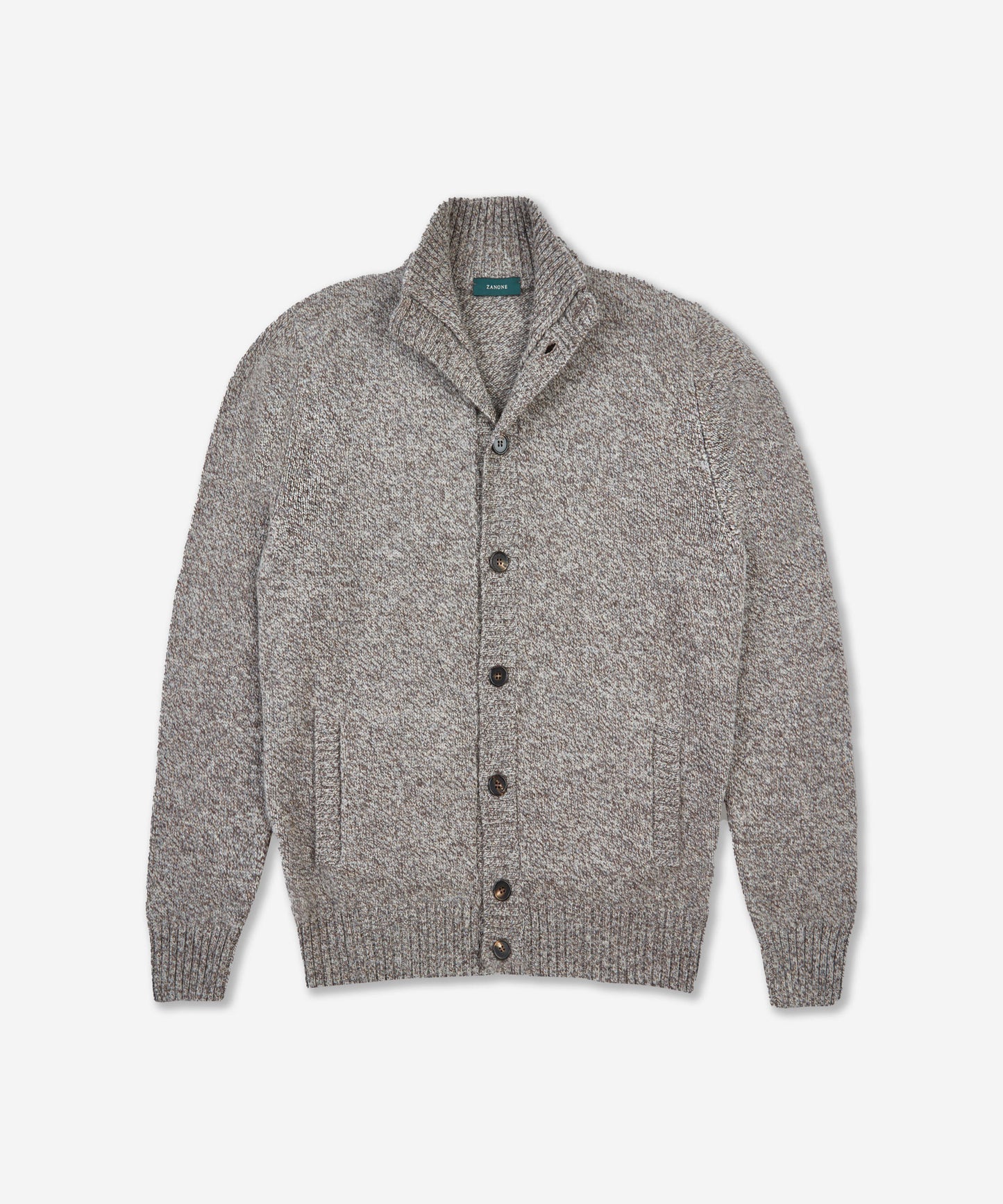 Slim-fit Geelong wool Bomber cardigan