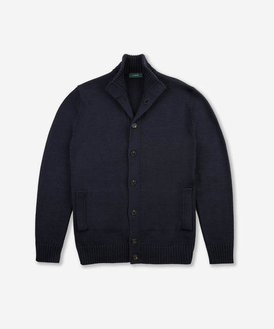 Slim-fit merino wool Bomber cardigan