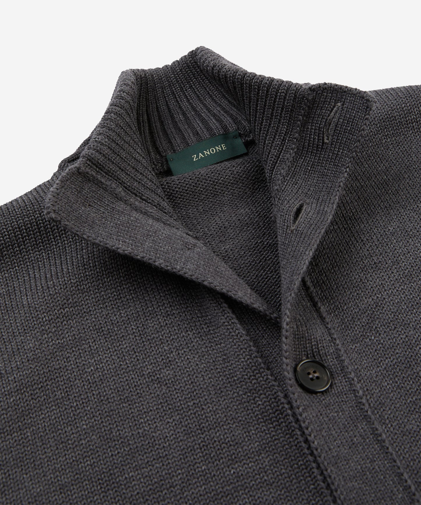 Slim-fit merino wool Bomber cardigan