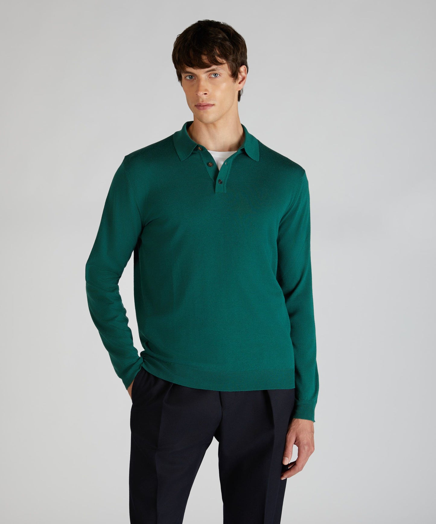 Zanone - Slim-fit Flexwool Polo Shirt - pine green