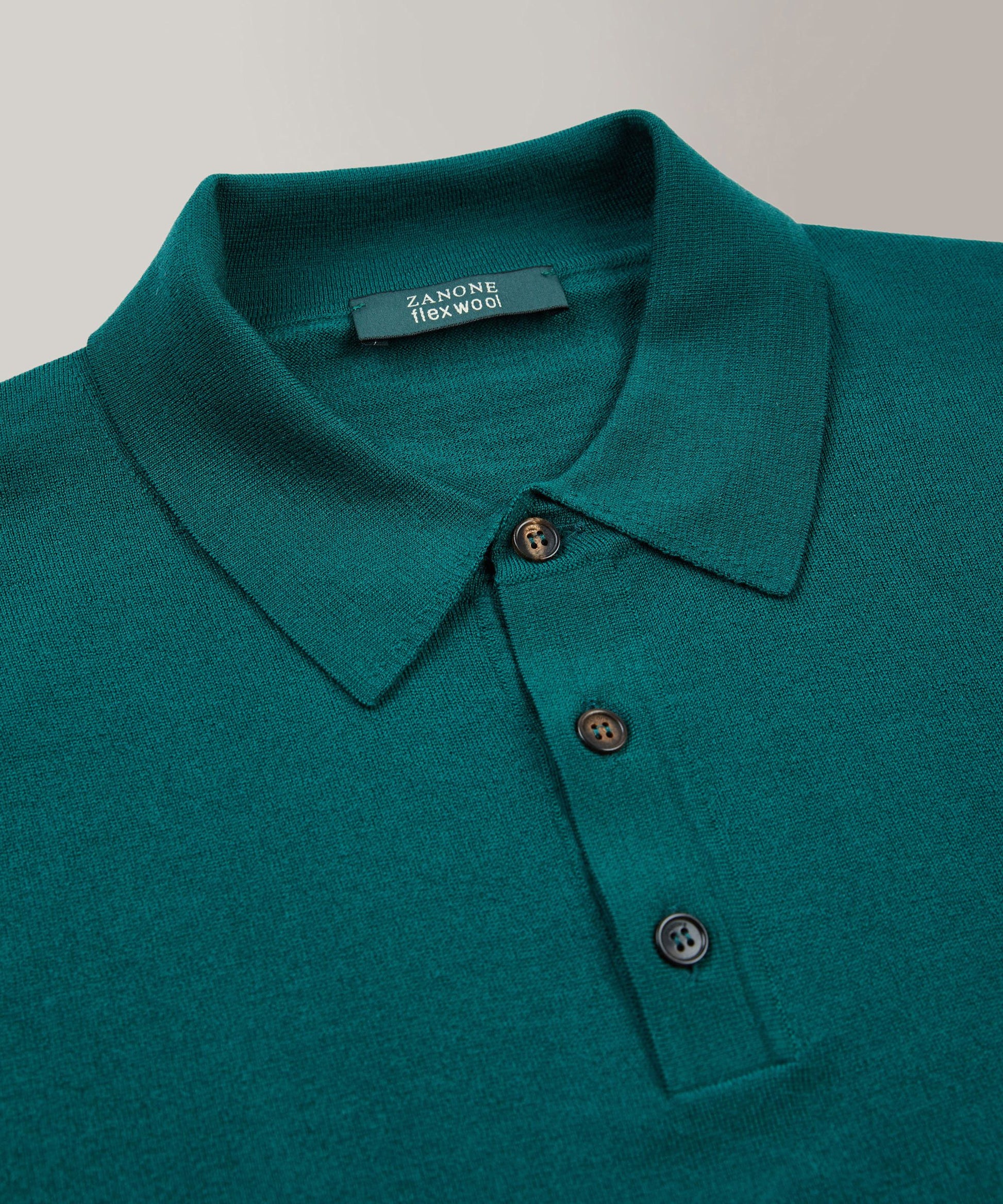 Zanone - Slim-fit Flexwool Polo Shirt - pine green