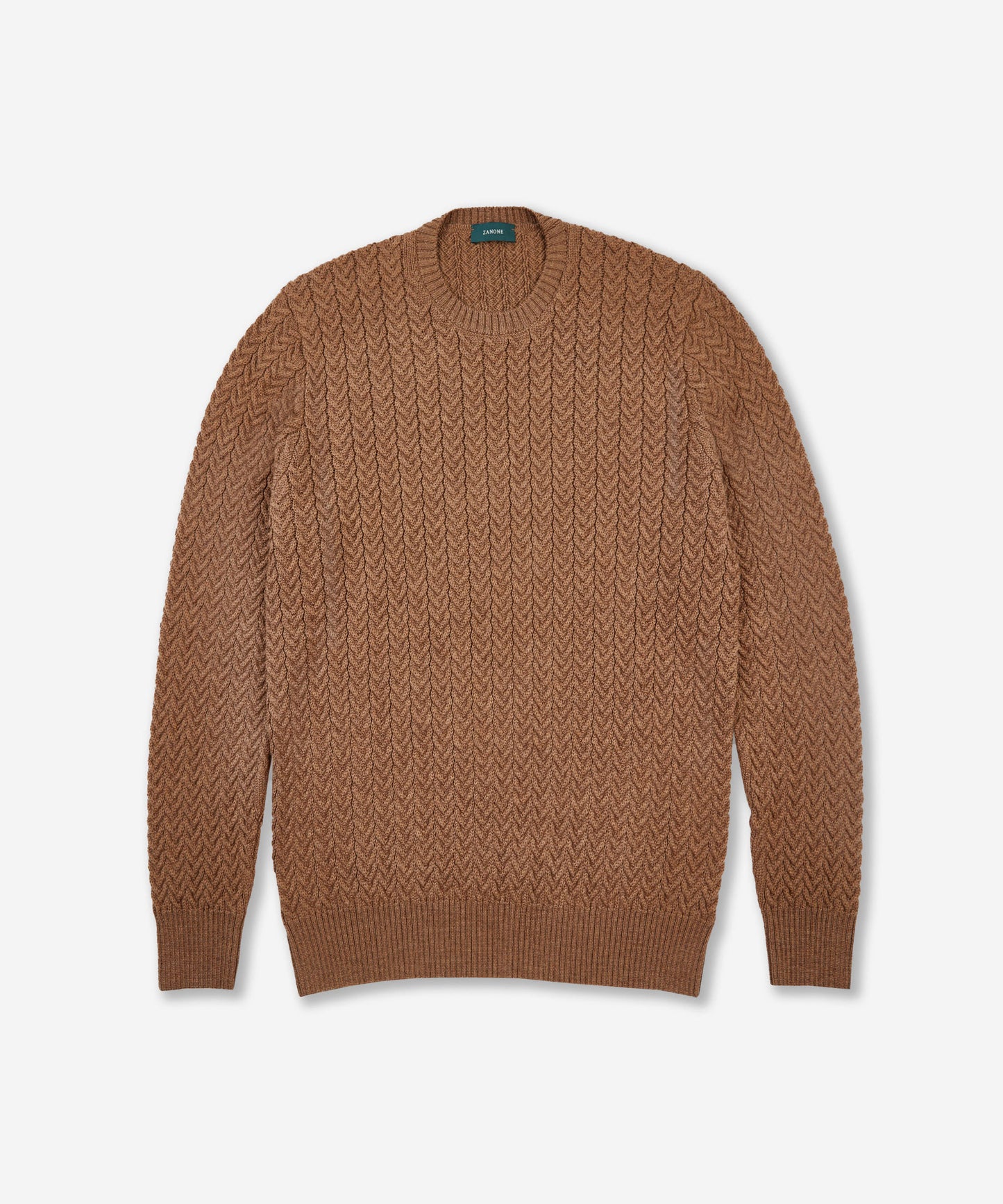 Slim-fit merino wool crew neck sweater