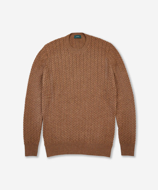 Slim-fit merino wool crew neck sweater