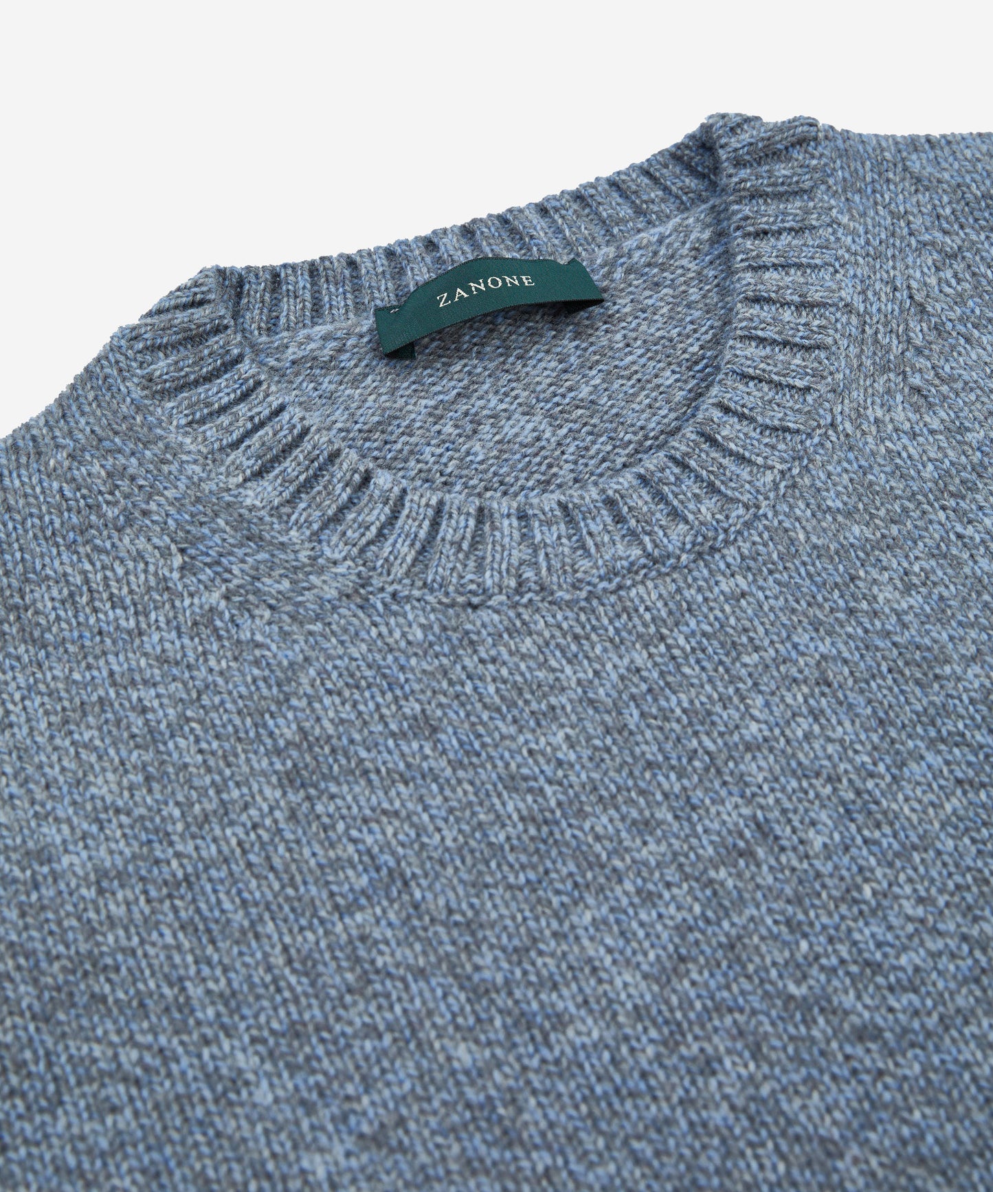 Slim-fit Geelong wool crew neck sweater