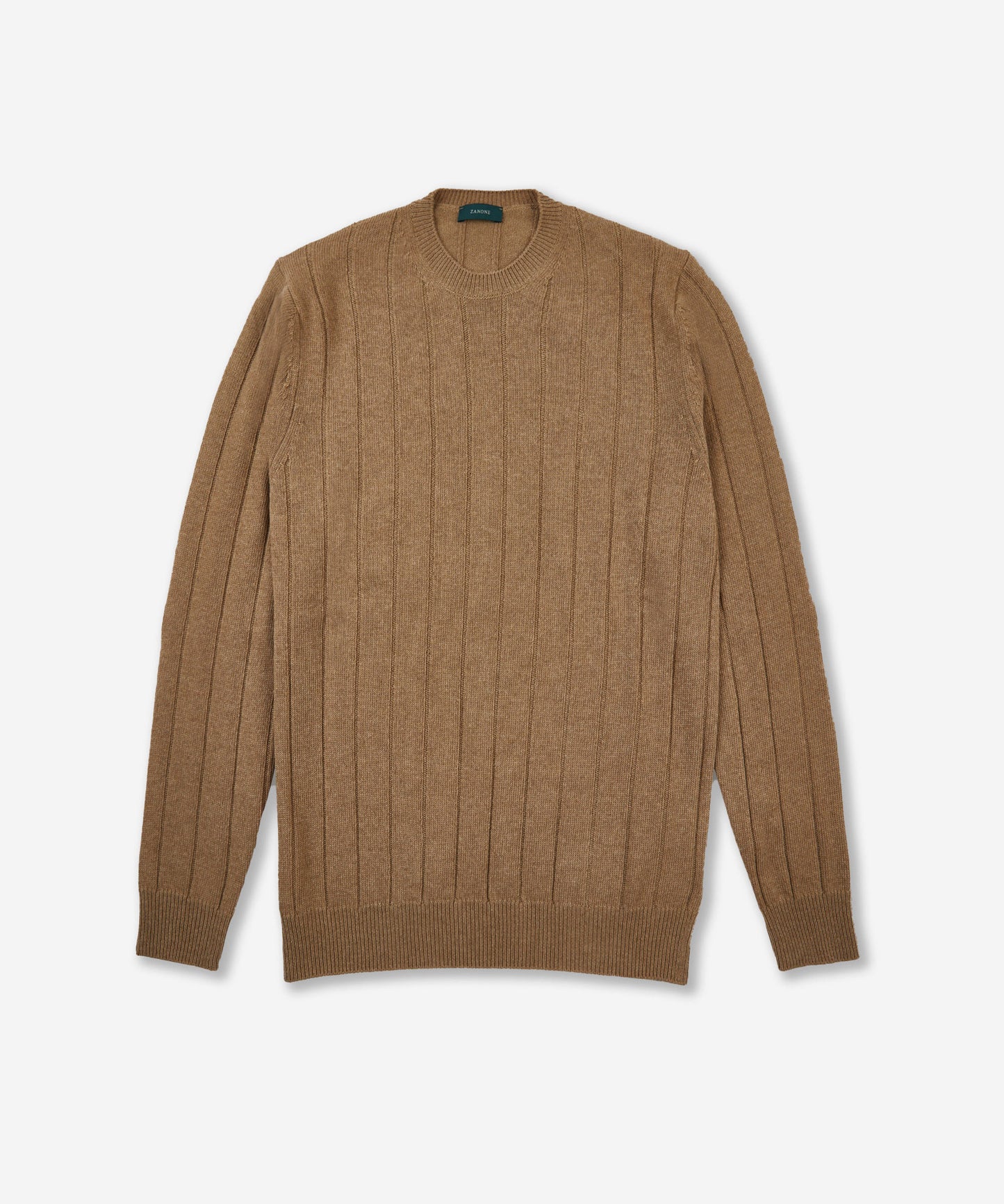 Slim-fit wool and cashmere crew neck sweater