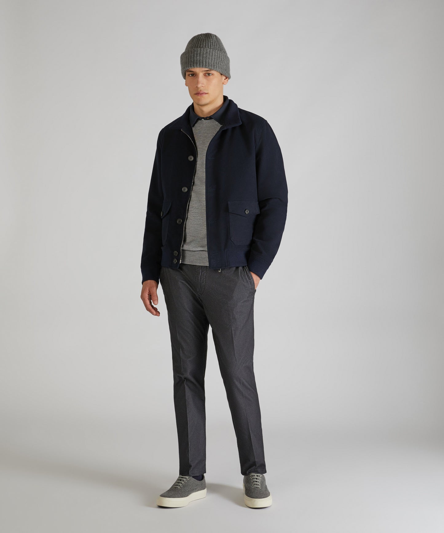 Girocollo slim fit in cashmere e seta