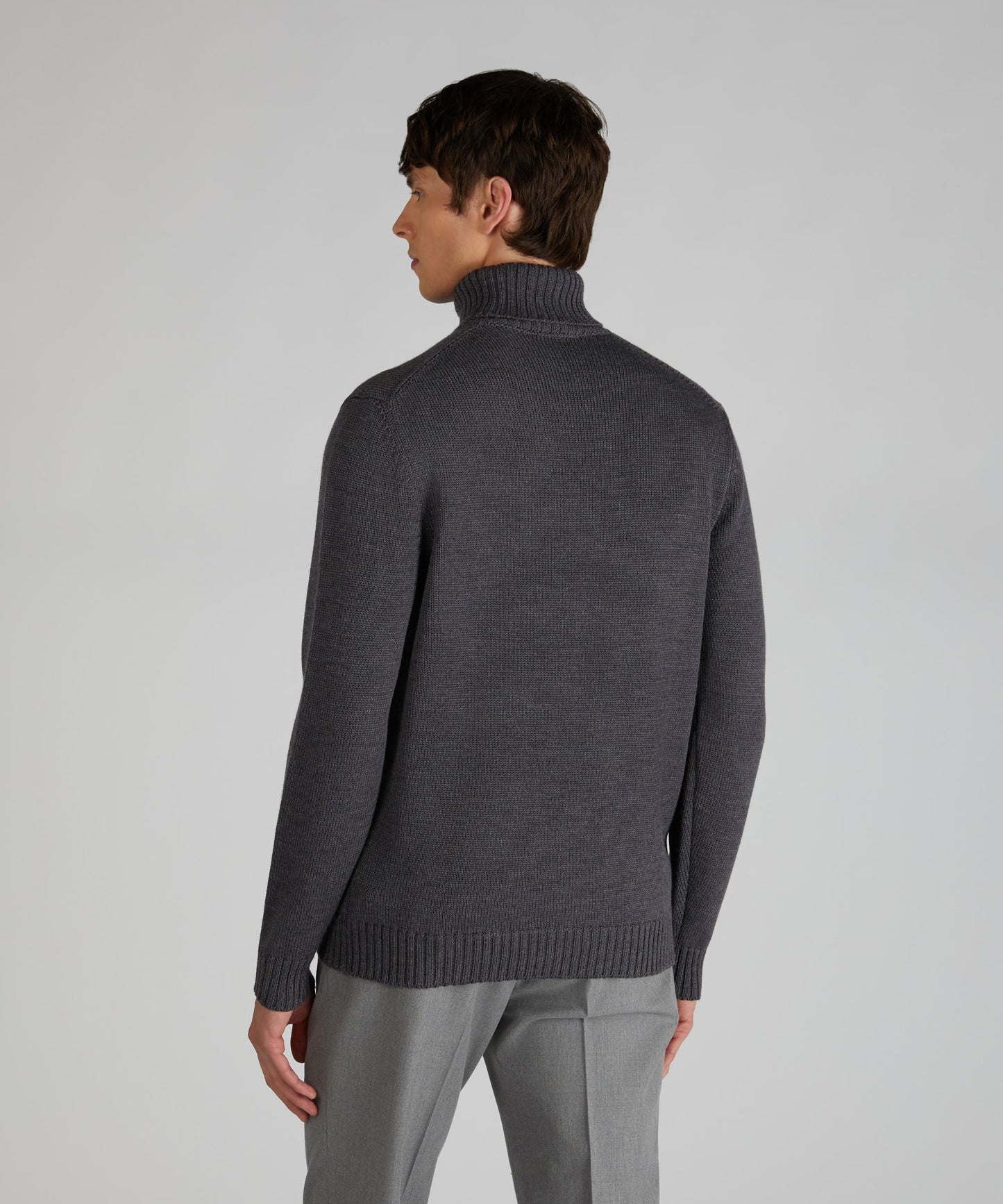 Zanone - Slim-fit merino wool turtleneck sweater - dark grey