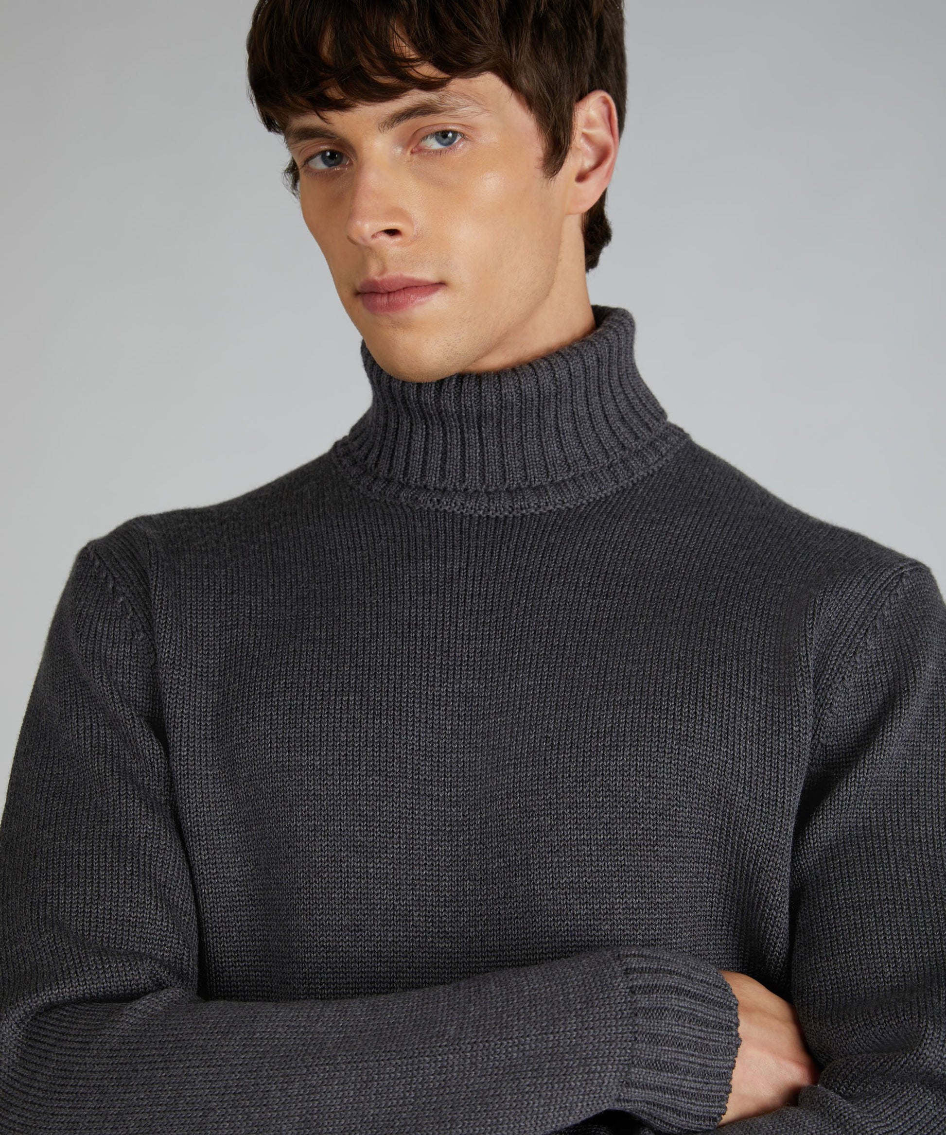 Zanone - Slim-fit merino wool turtleneck sweater - dark grey