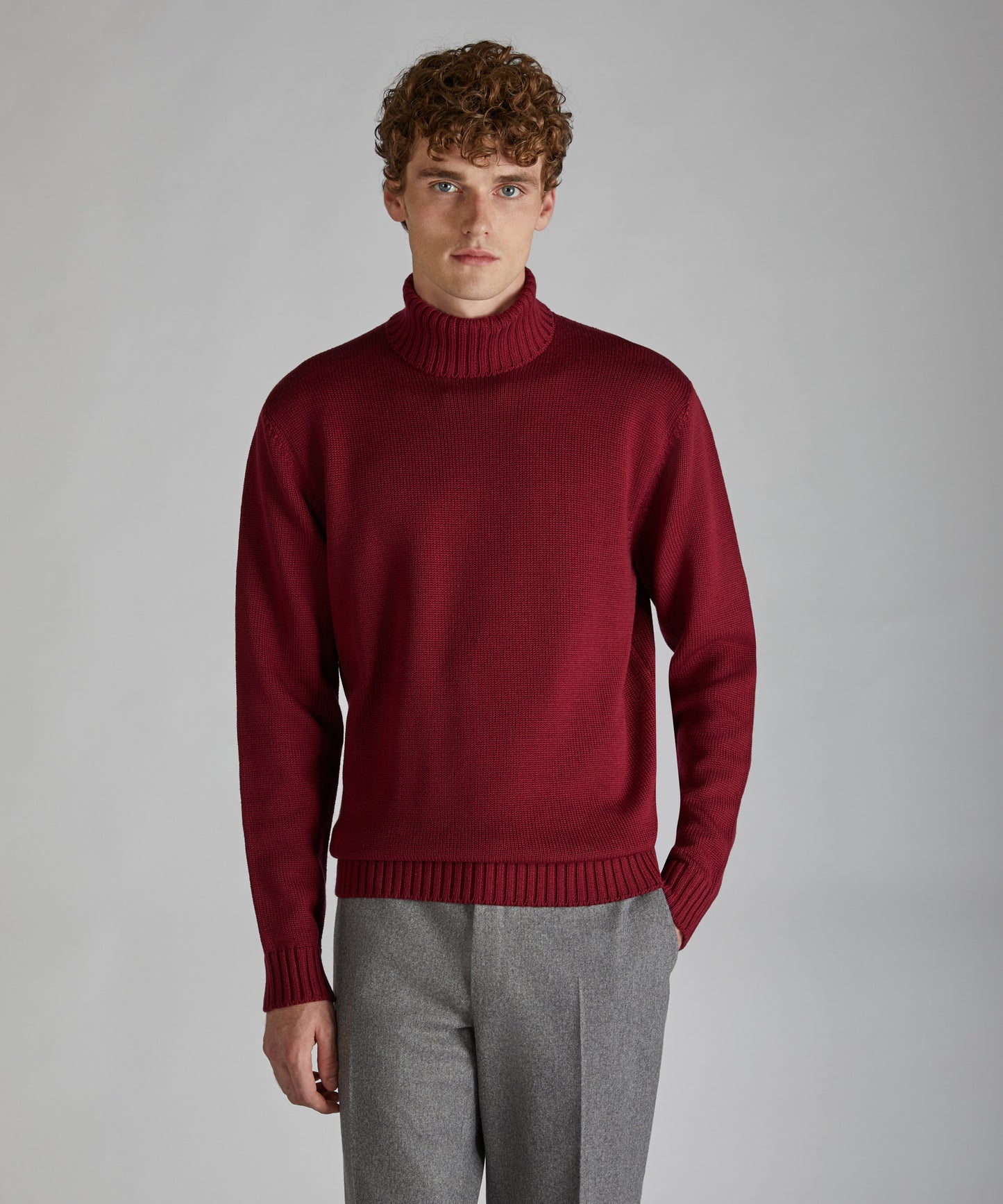 Slim-fit merino wool turtleneck sweater