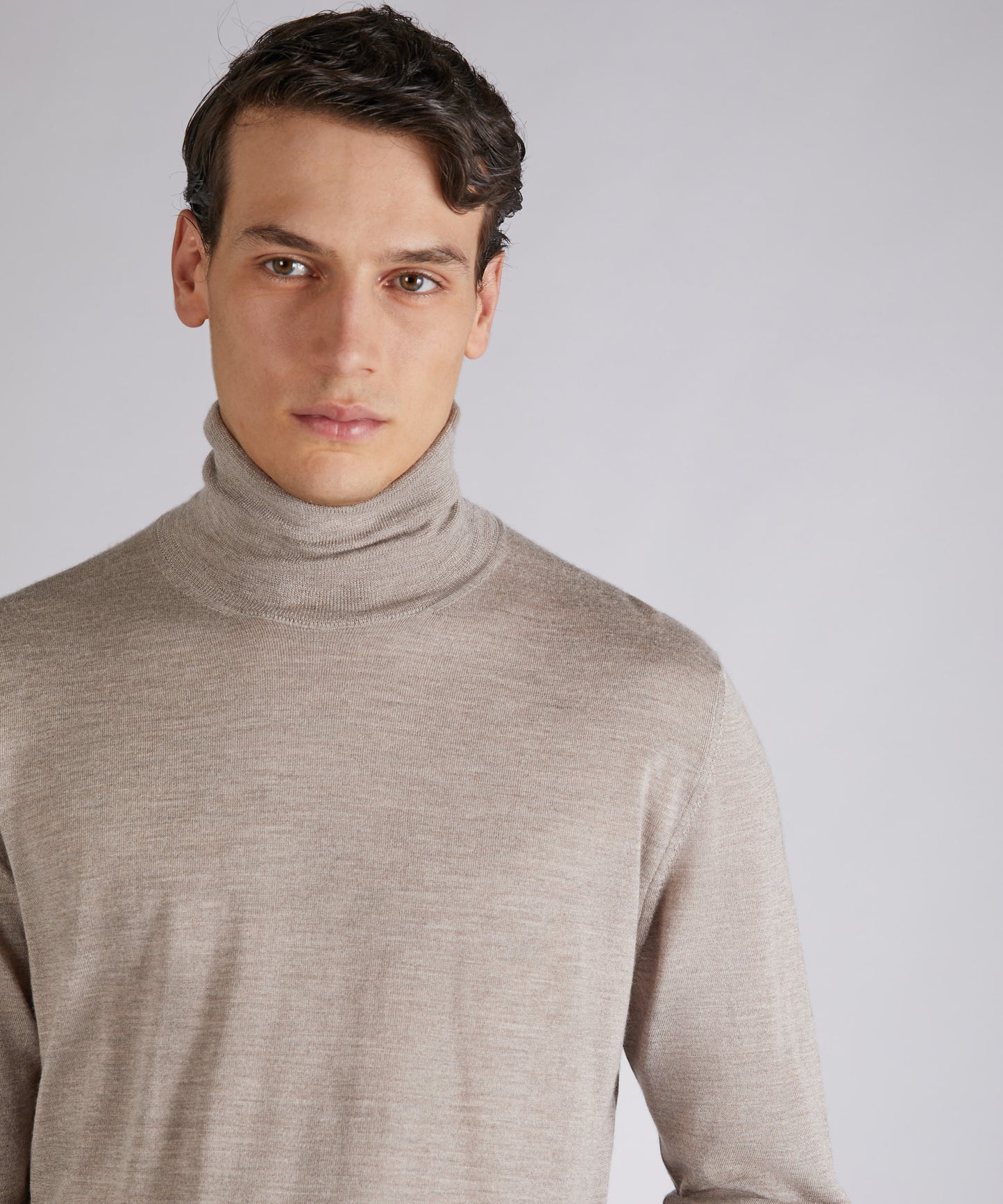 Slim-fit cashmere and silk turtleneck sweater