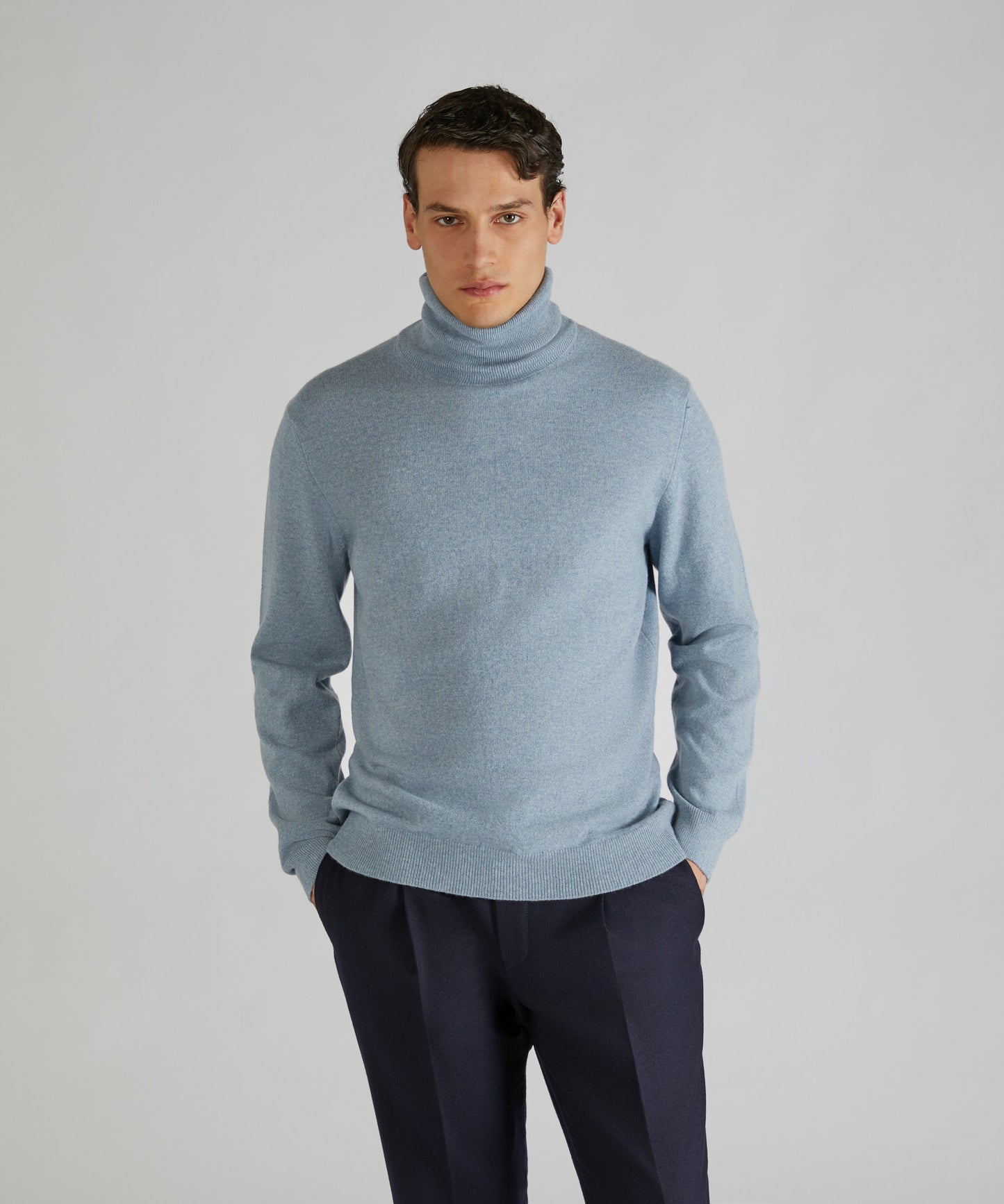 Slim-fit wool and cashmere turtleneck sweater