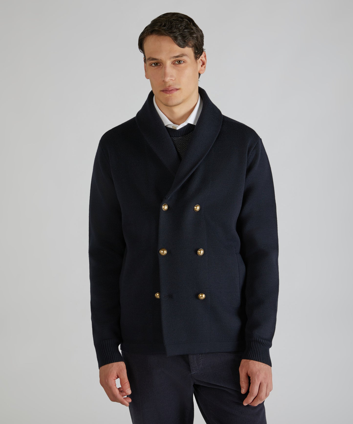 Double-breasted wool jacket