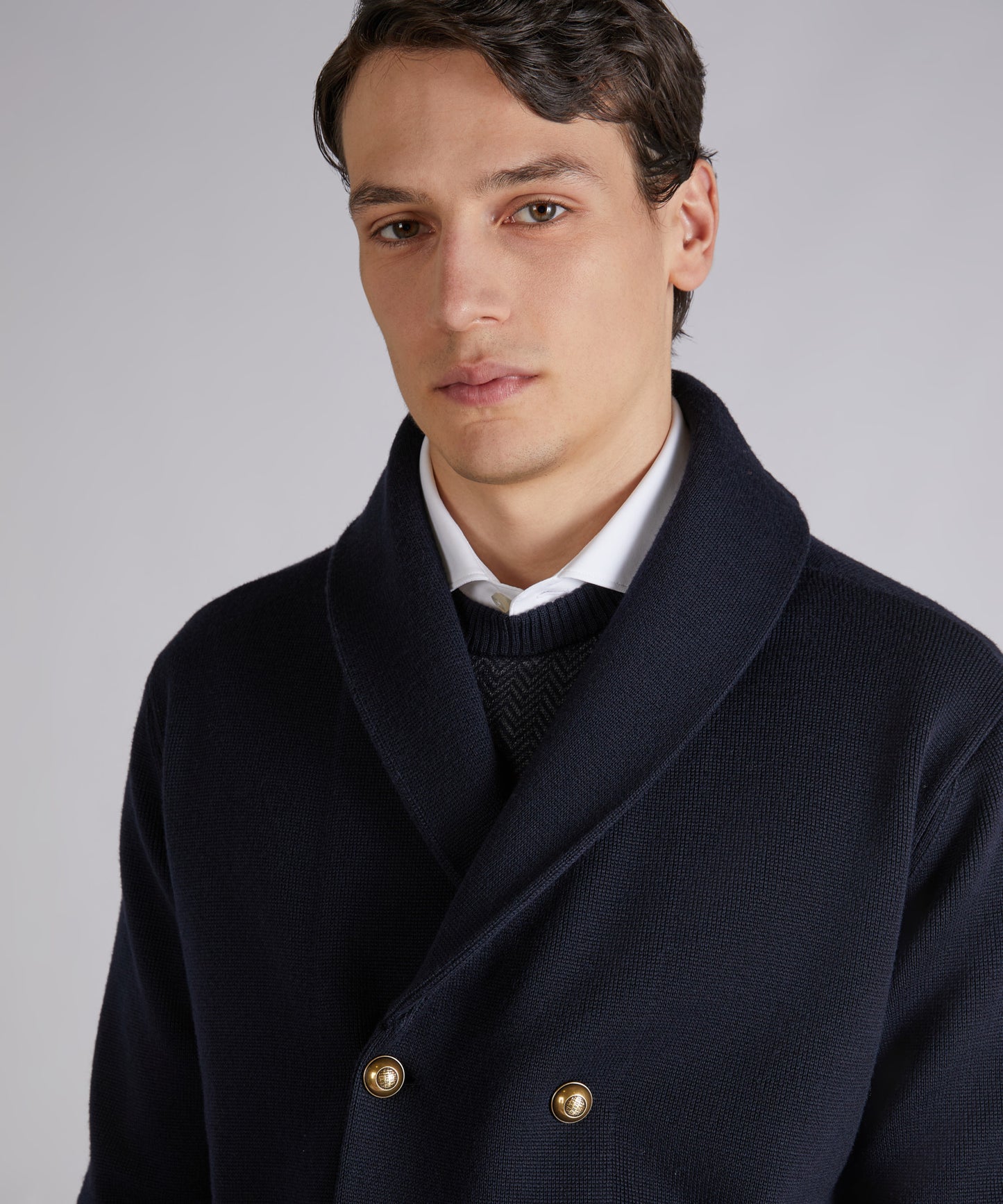 Double-breasted wool jacket