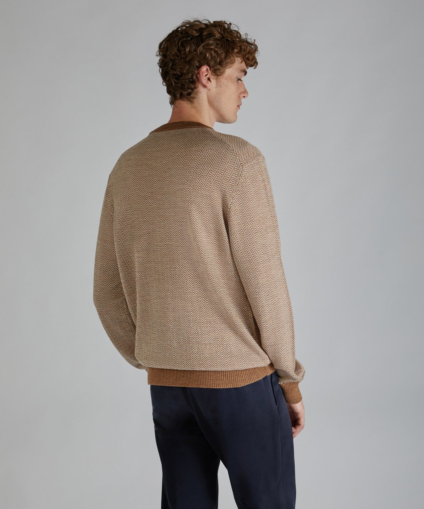 Slim-fit merino wool crew neck sweater