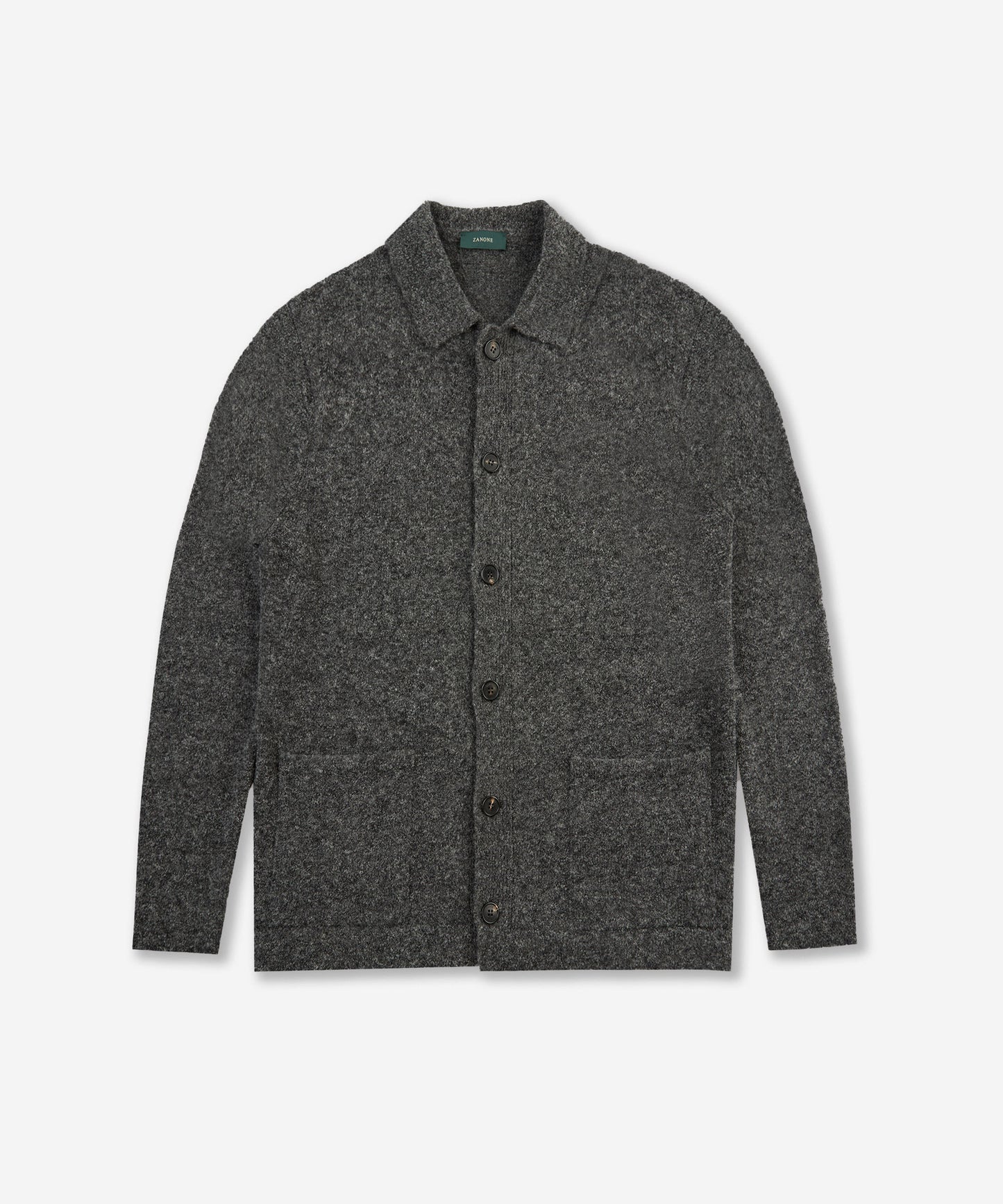 Geelong wool and wool bouclé Overshirt