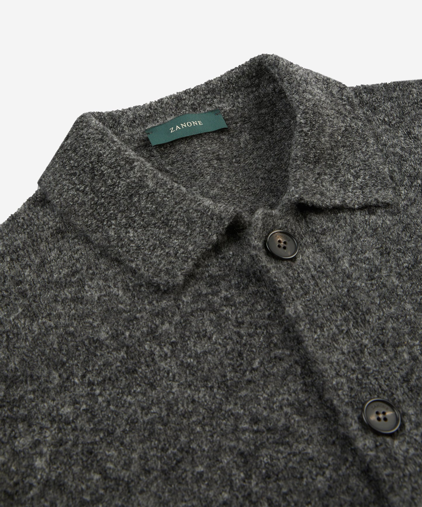 Geelong wool and wool bouclé Overshirt