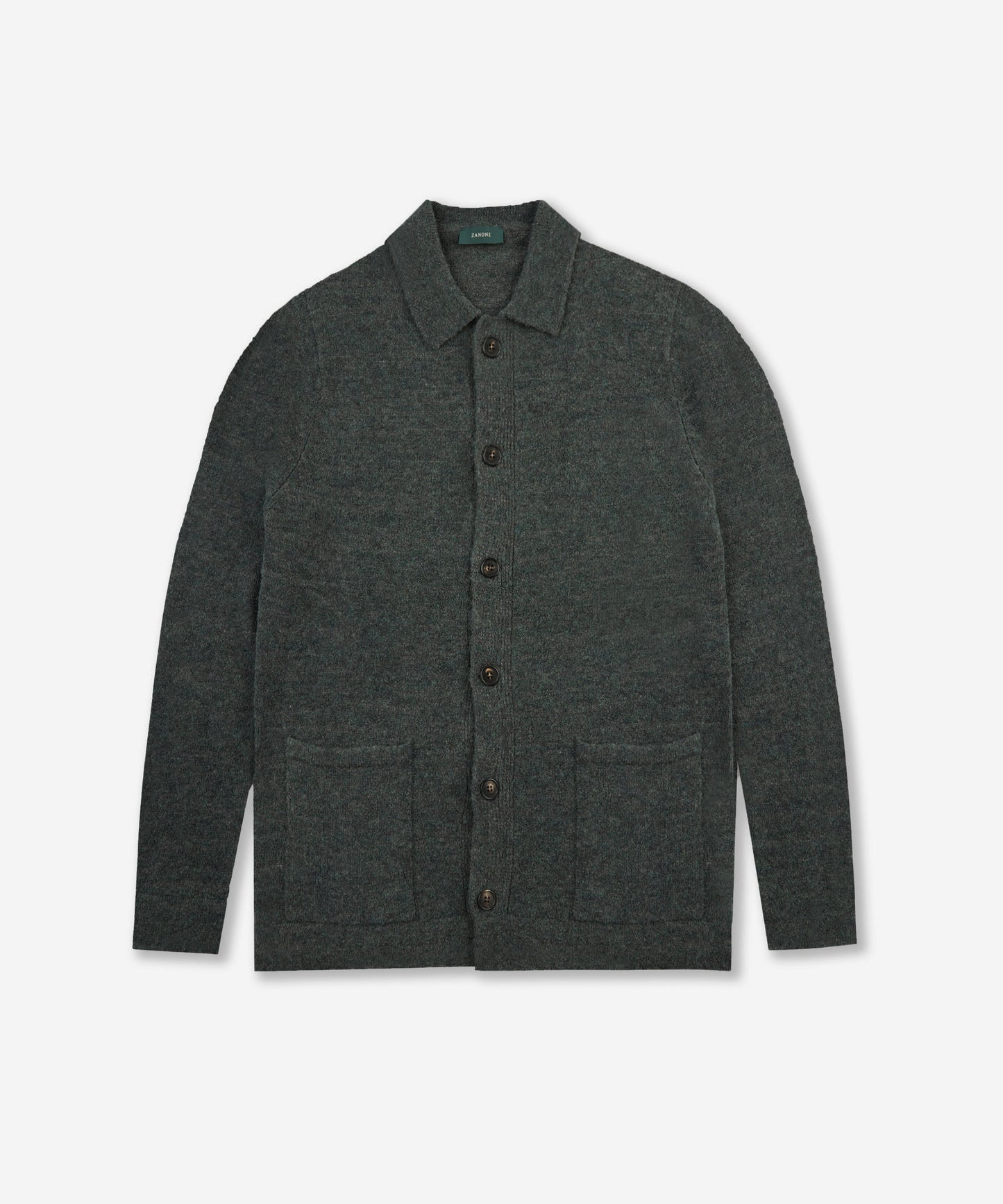 Geelong wool and wool bouclé Overshirt